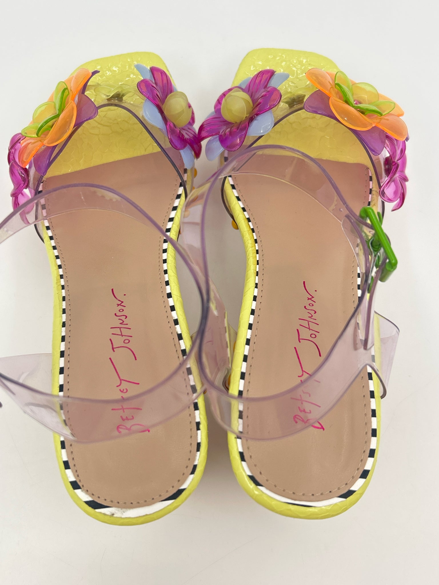 BETSEY JOHNSON Size 9 Yellow & Pink Women Pumps