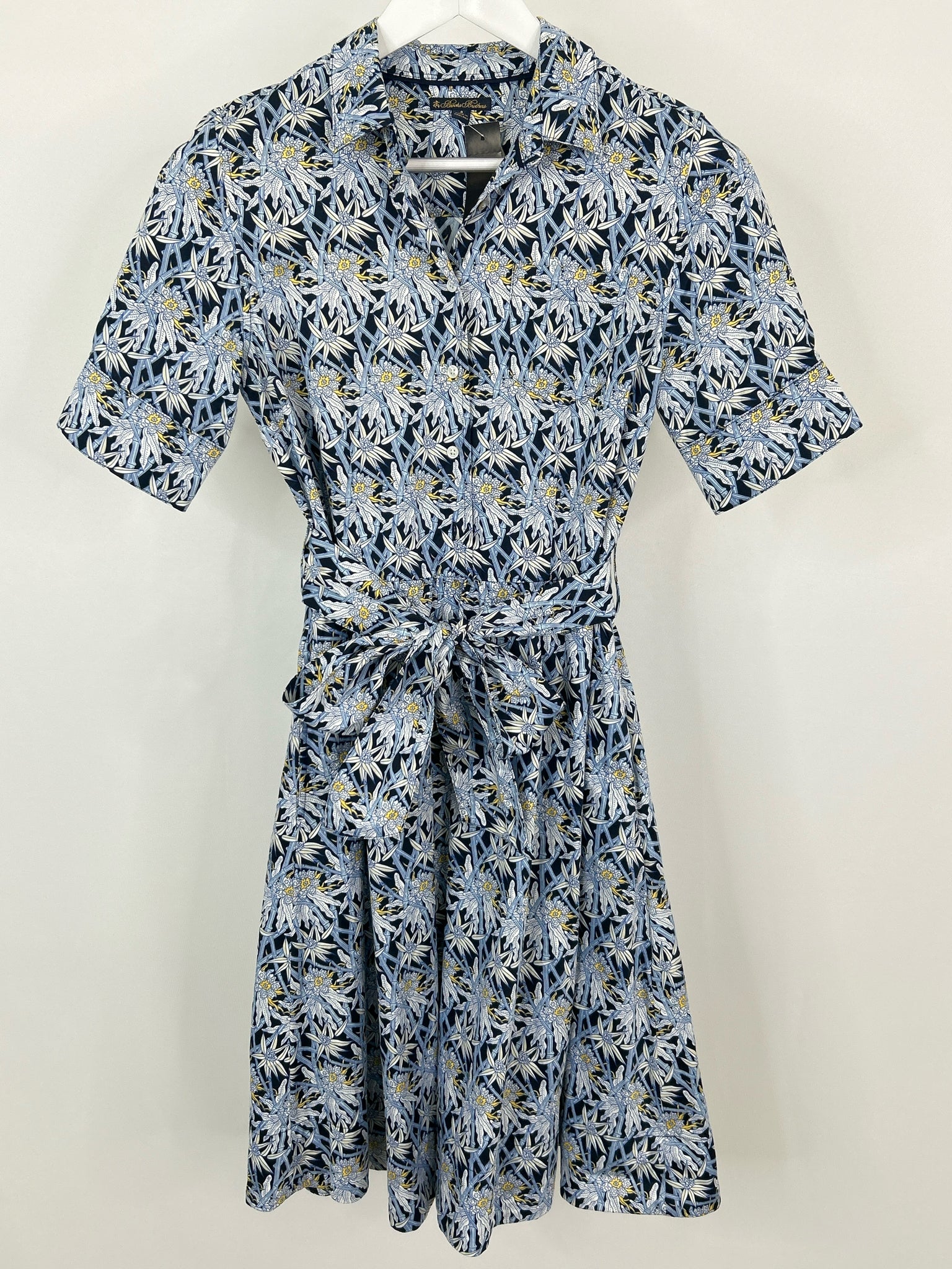 BROOKS BROTHERS Size 4 Blue Print Women Dress