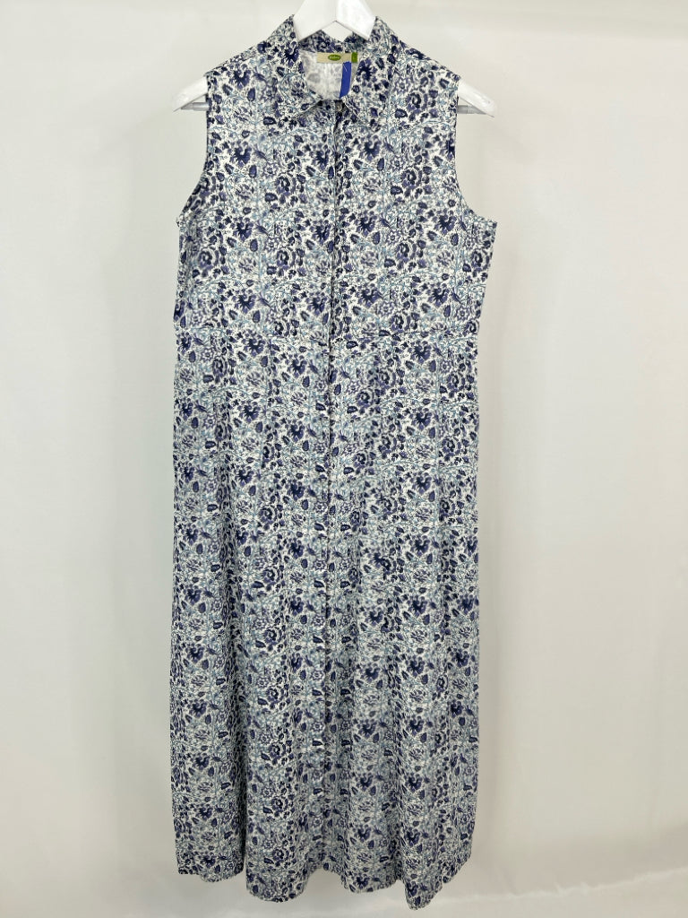 DOLMA Size L Blue Print Women's Dress