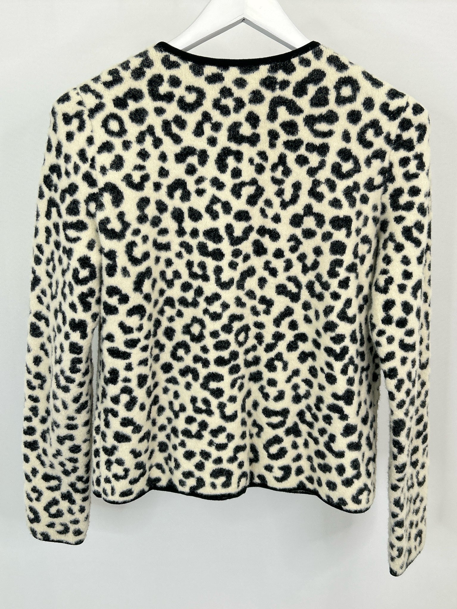 ANN TAYLOR Size M BLACK & IVORY Women Cardigan