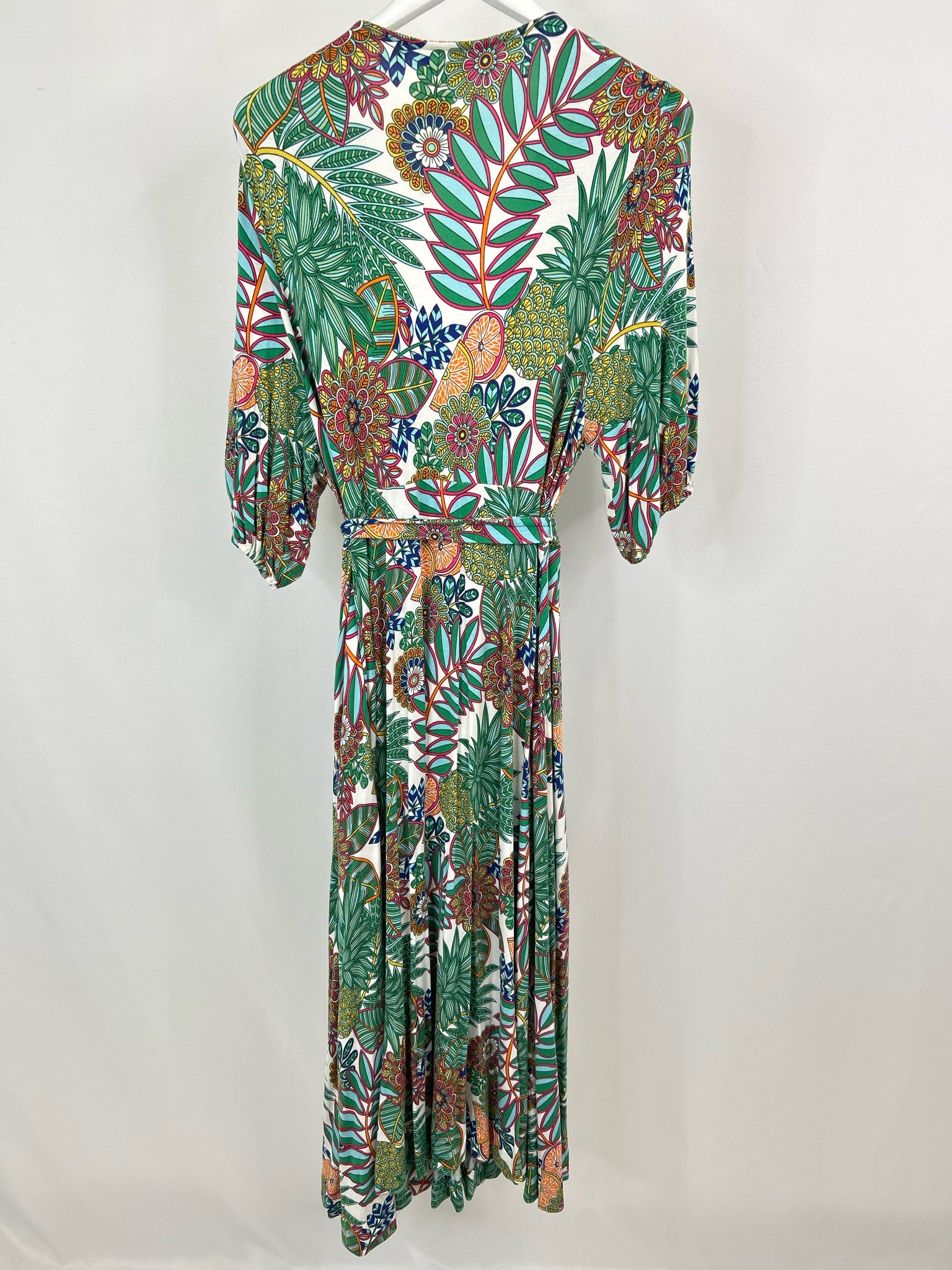 BODEN Size 20/22R Green Print Women Dress