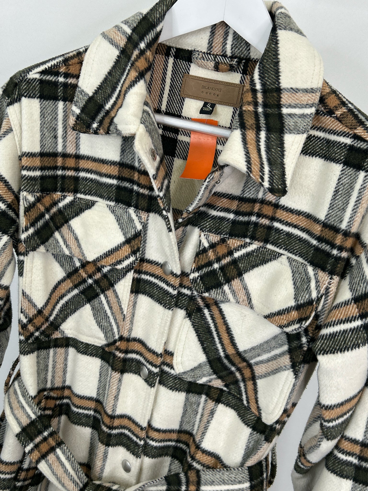 BLANK NYC Size S CREAM AND BROWN Women Coat