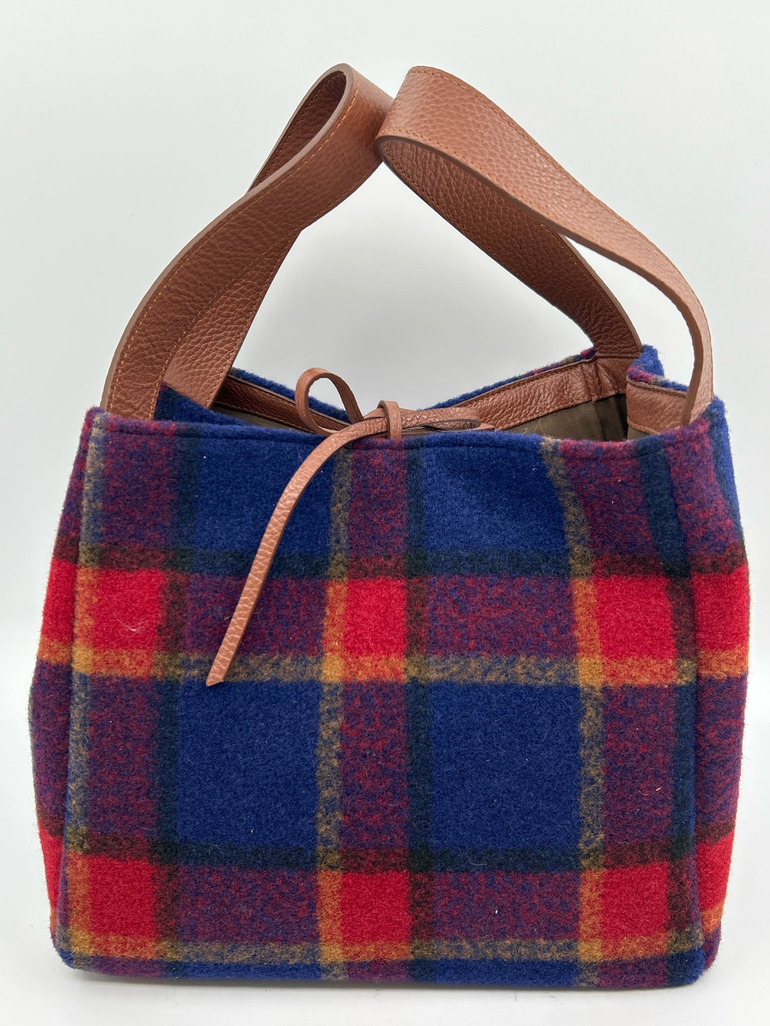 SUNDANCE Blue Plaid Women Tote