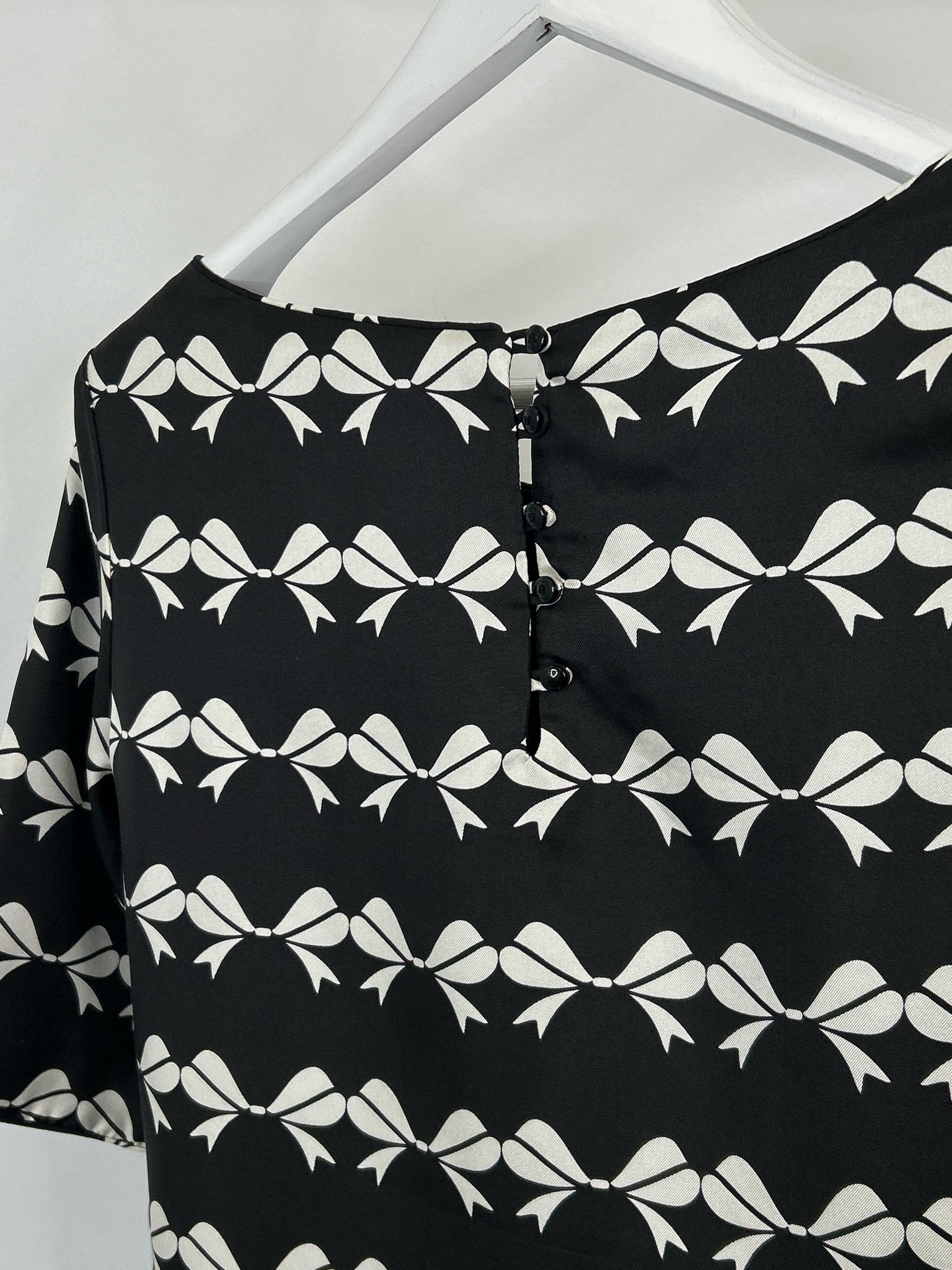ELIZABETH MCKAY Size 2 Black & White Women's Dress