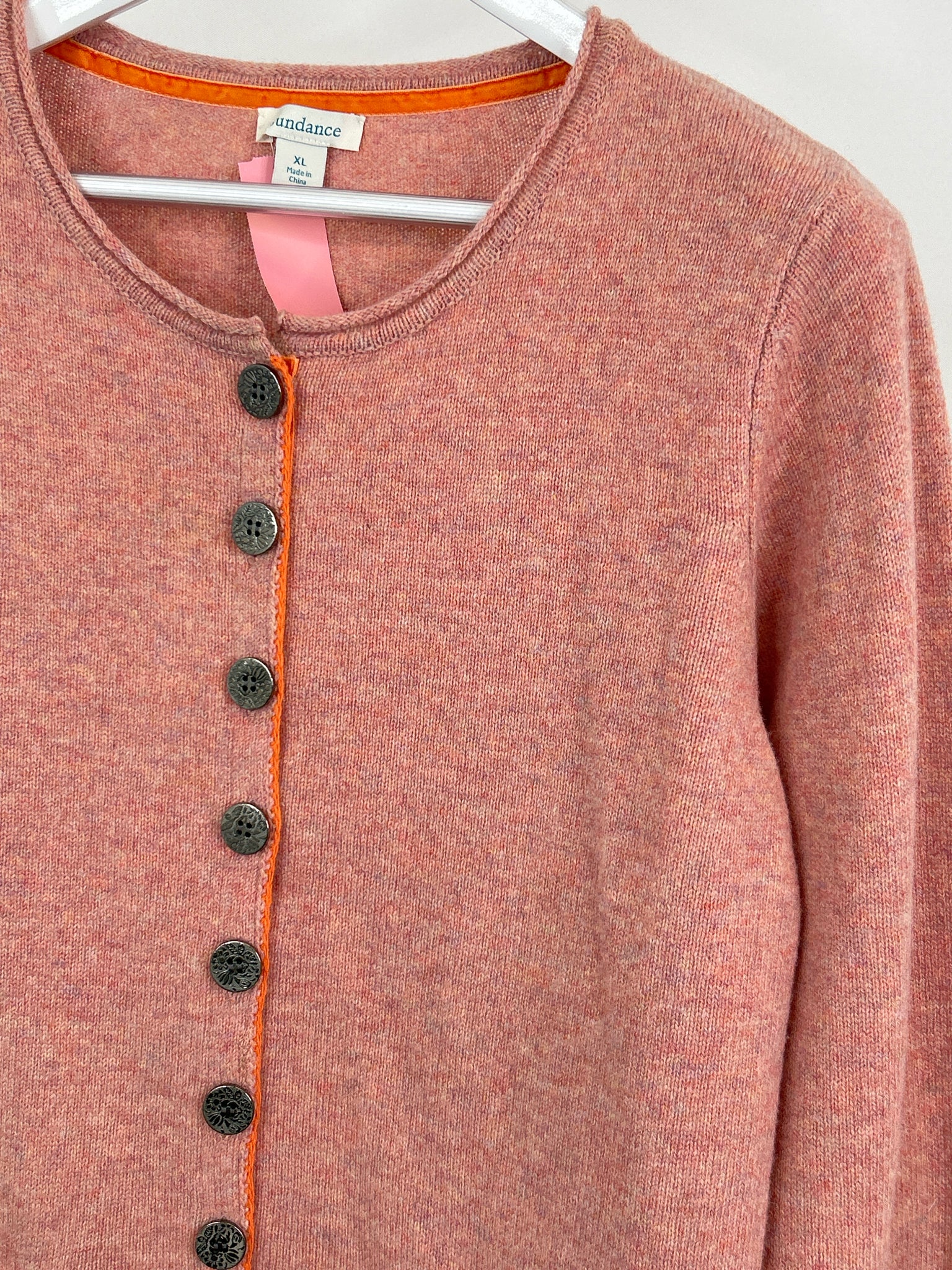 SUNDANCE Size XL Pink Women Cardigan