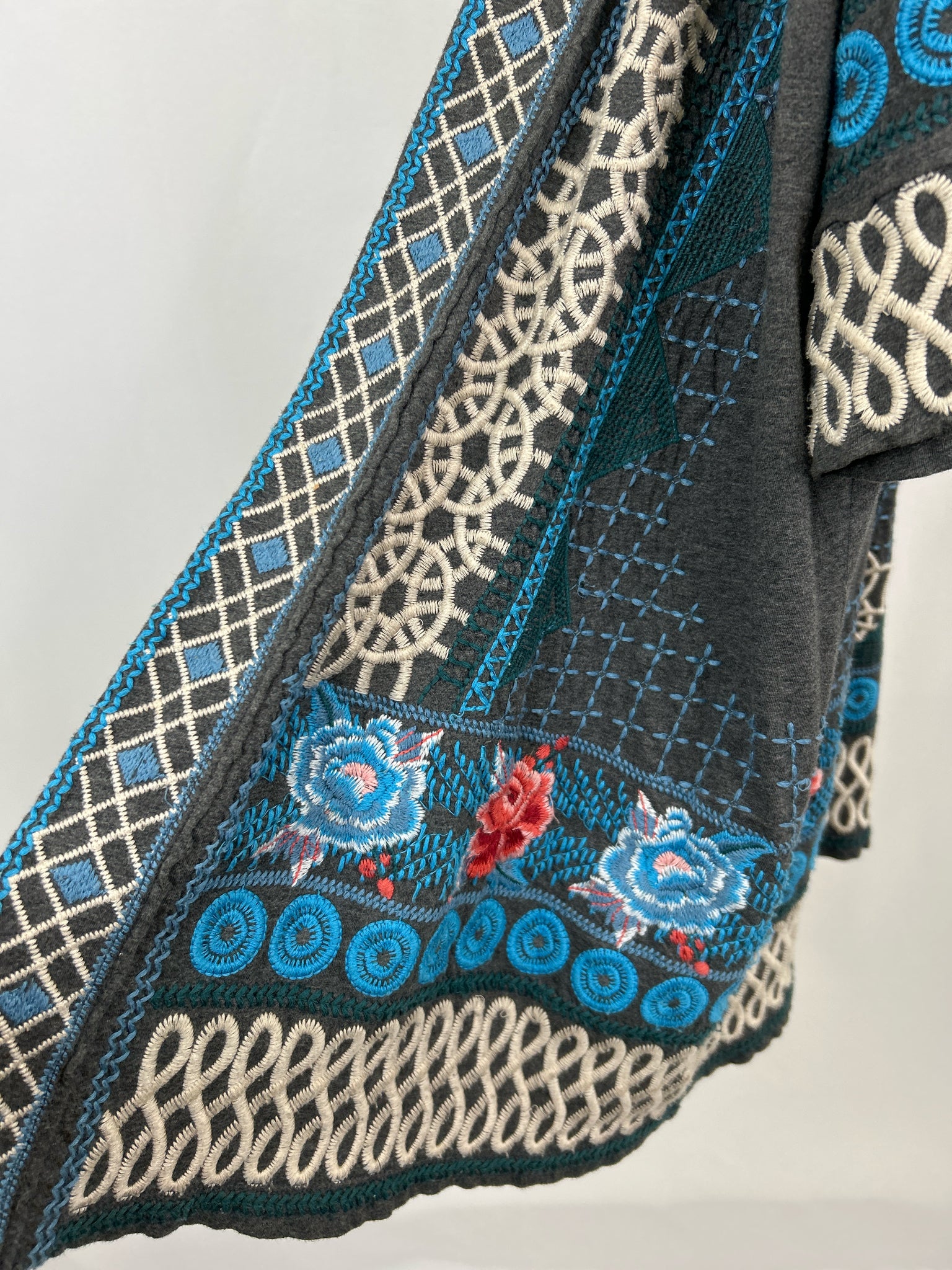 JOHNNY WAS Size S Grey Women Cardigan