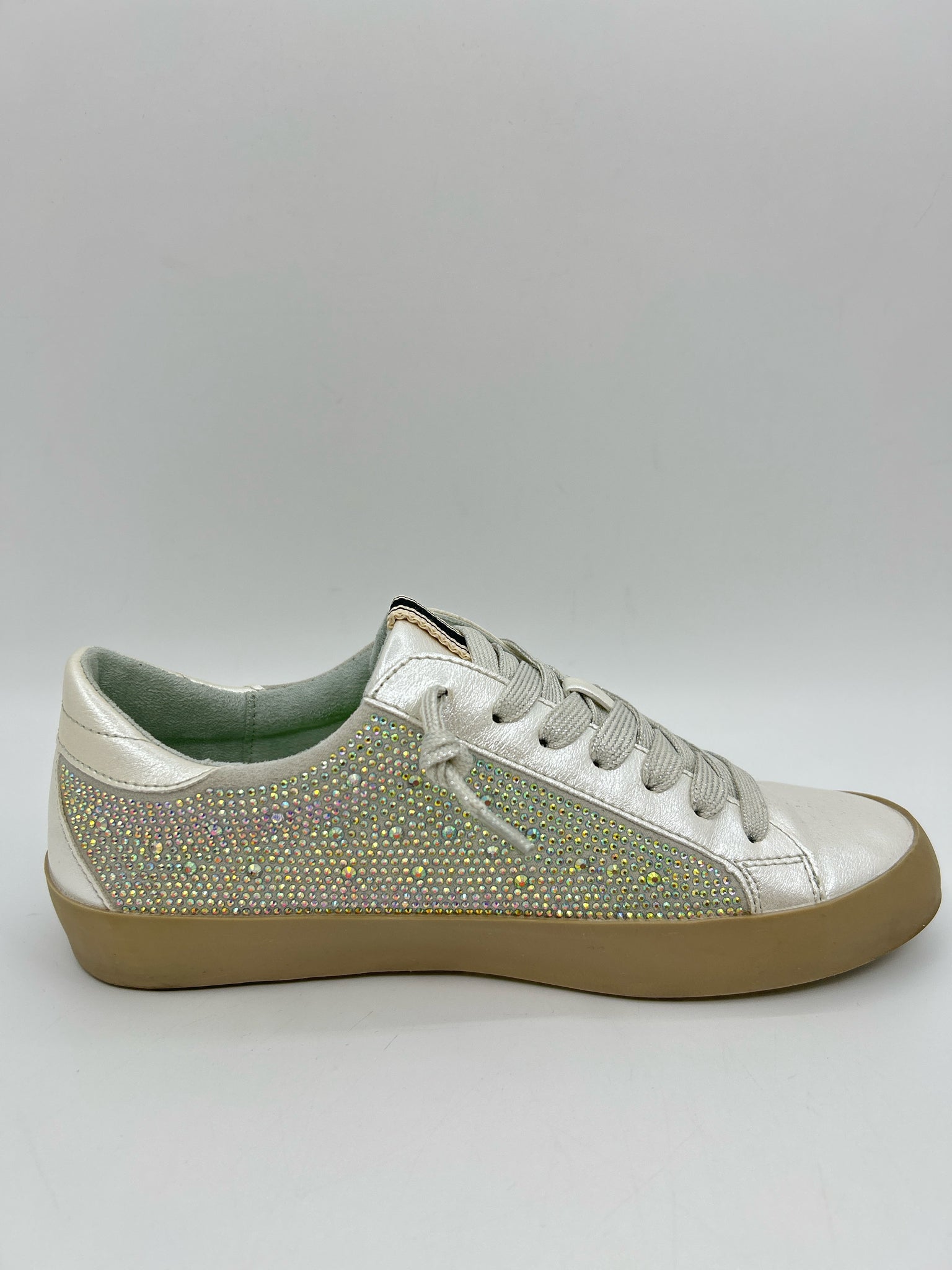 SHU SHOP Size 6.5 Silver Metallic Women Sneakers