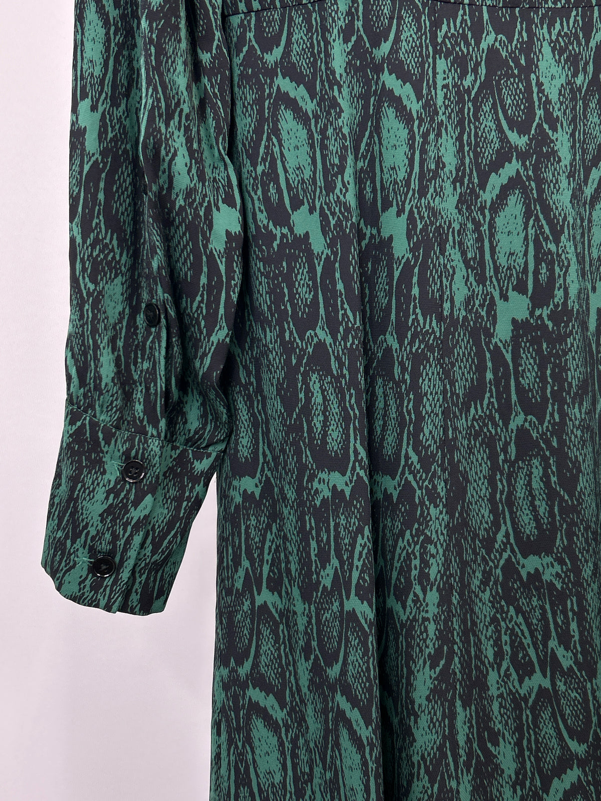 REISS Size 10 GREEN AND BLACK Women Dress