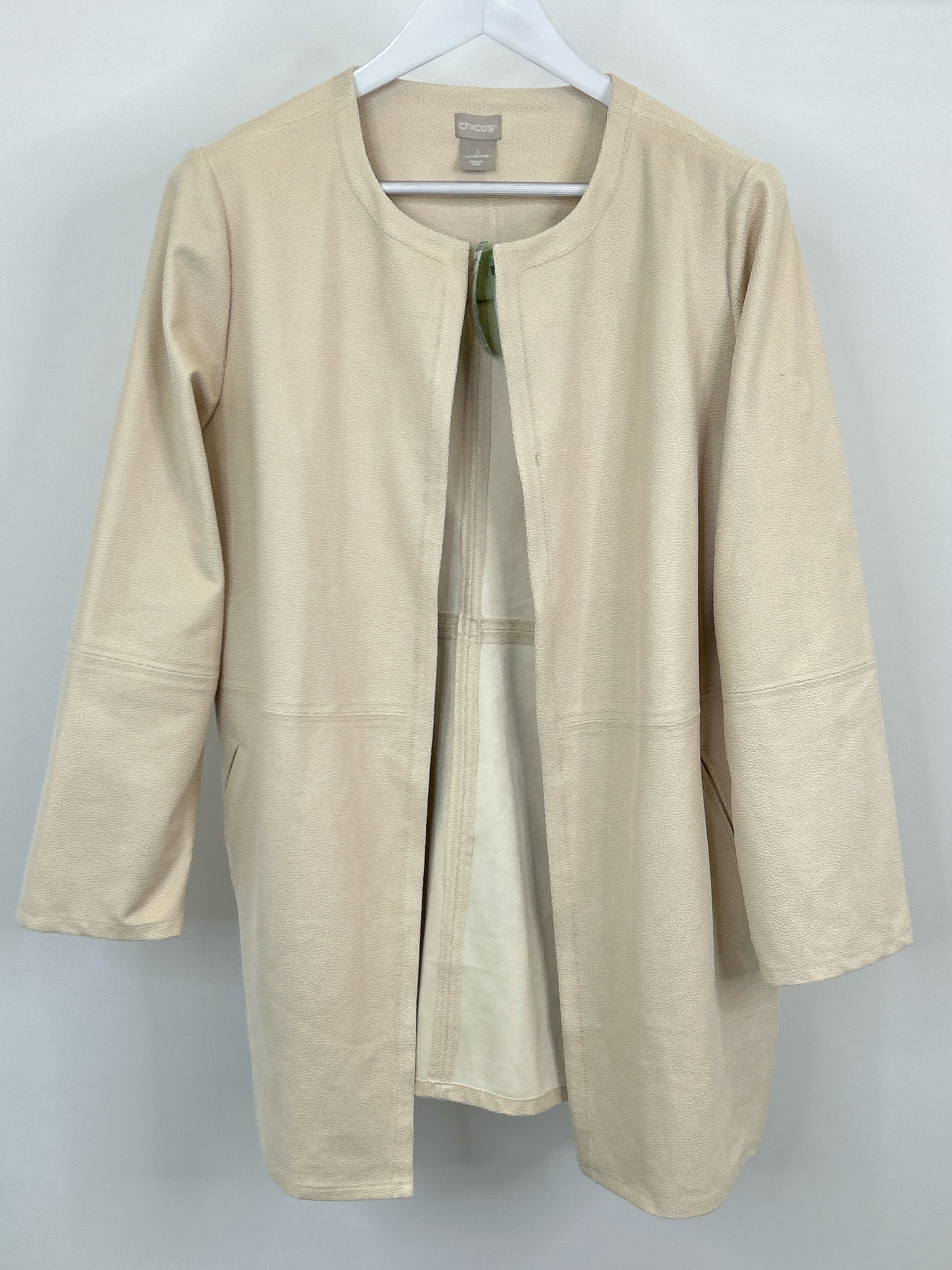 CHICO'S Size XL Cream Women Jacket