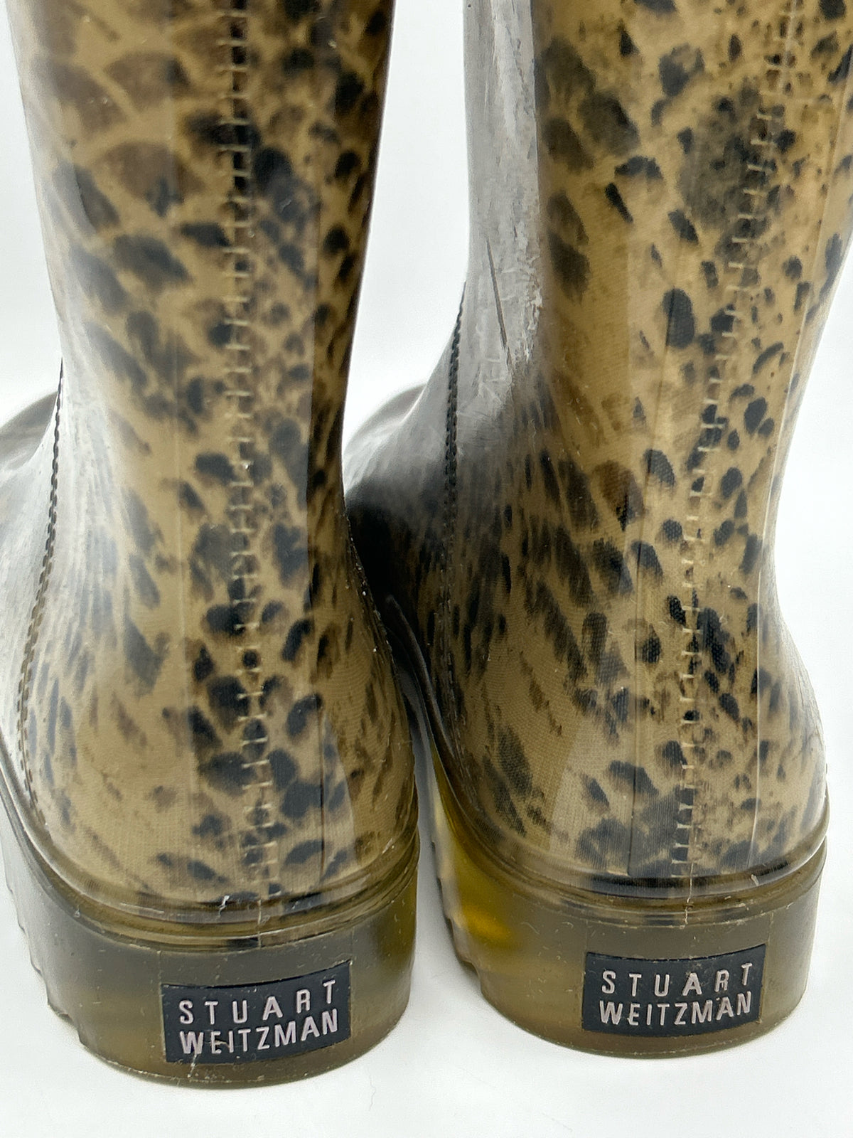 STUART WEITZMAN Size L BEIGE AND BLACK Women Rainboots