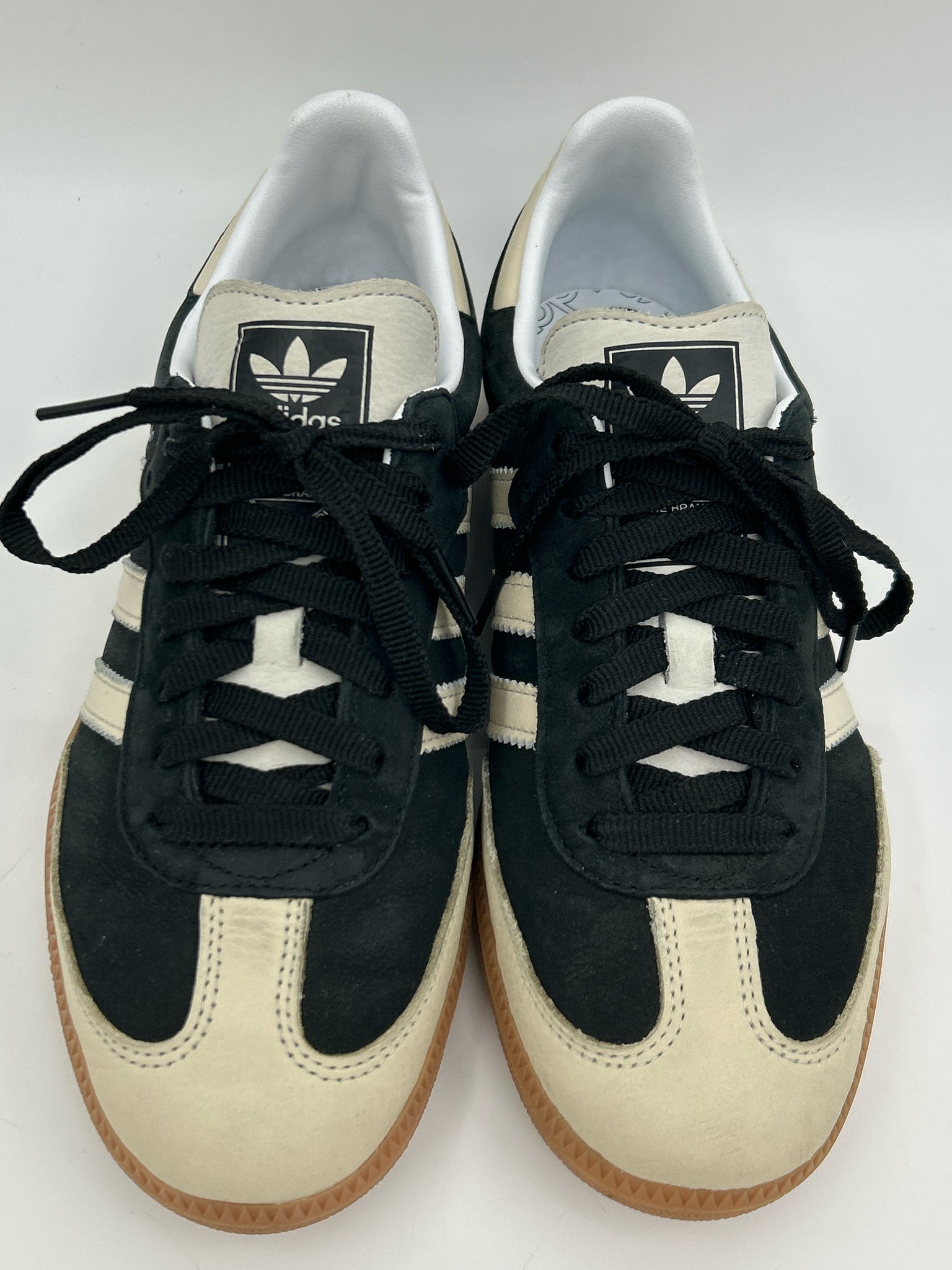 ADIDAS Size 8.5 Black & Cream Women Sneakers