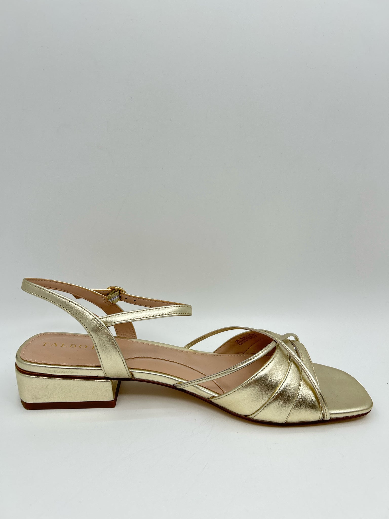 TALBOTS Size 10M gold metallic Women Sandal