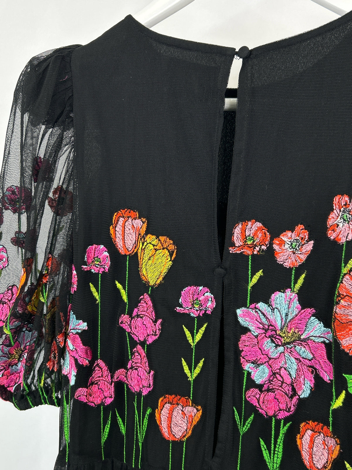 ASOS Size 6 Black Floral Women Dress