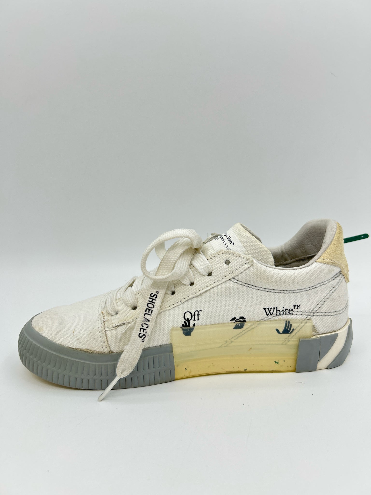 OFF-WHITE Size 37 white & grey Women Sneakers