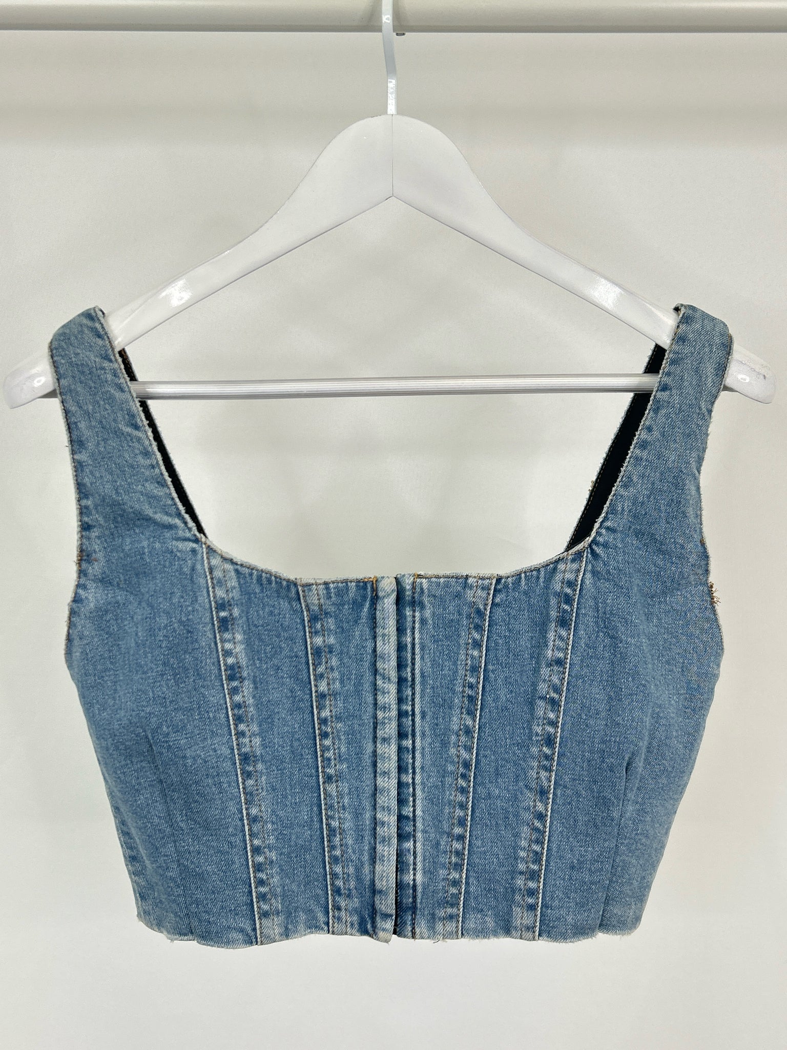 ALICE + OLIVIA Size 8 BLUE DENIM Women Tank Top