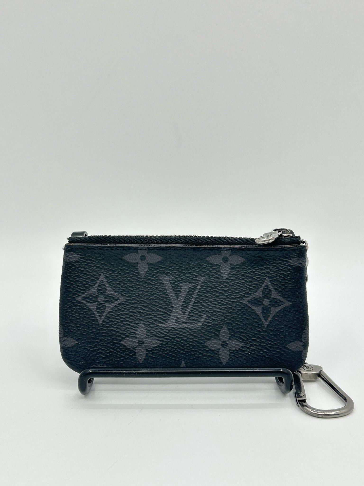 LOUIS VUITTON GRAY AND BLACK Key Chain