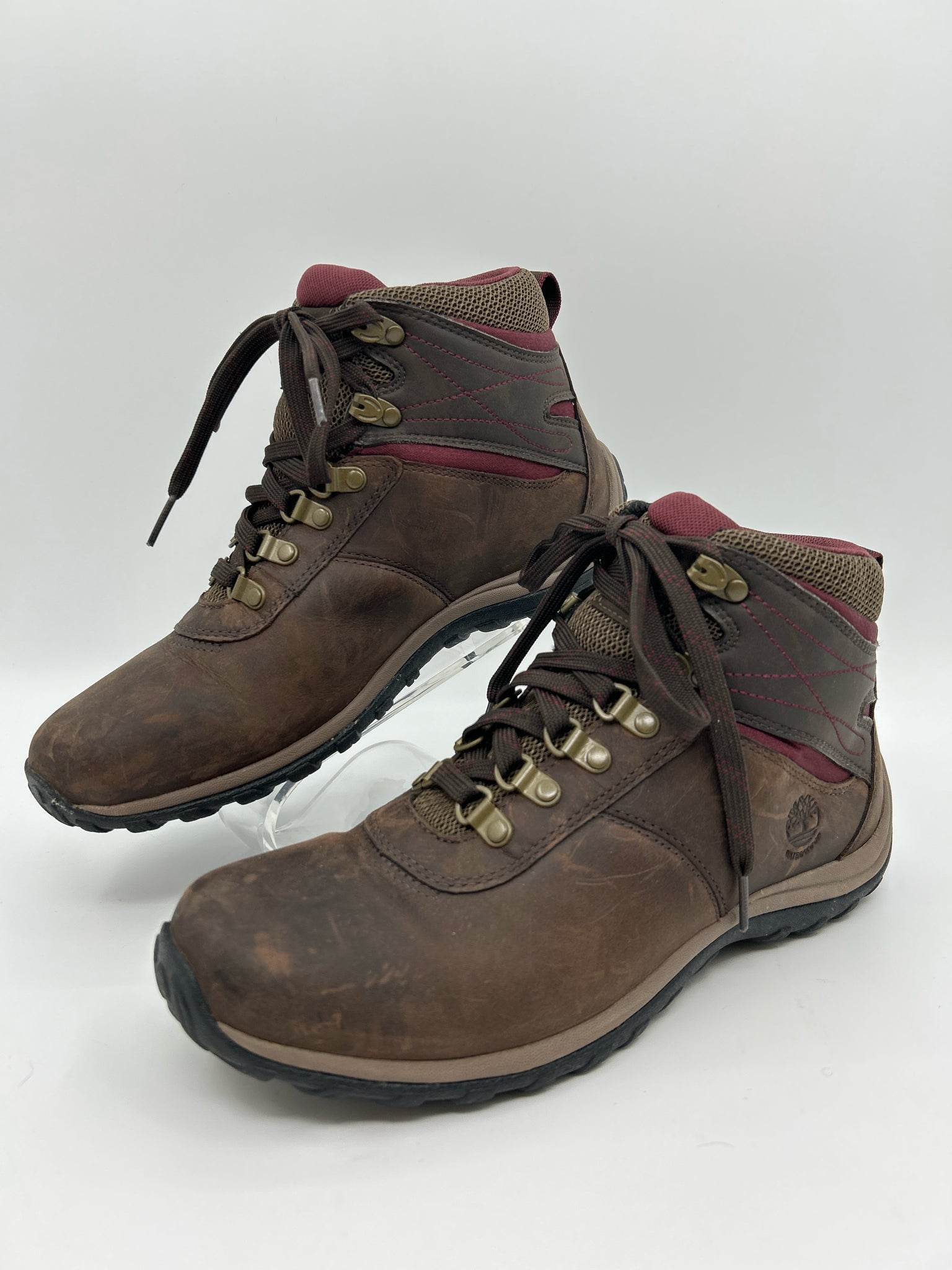 TIMBERLAND Size 9.5 Brown and Red Women Boots