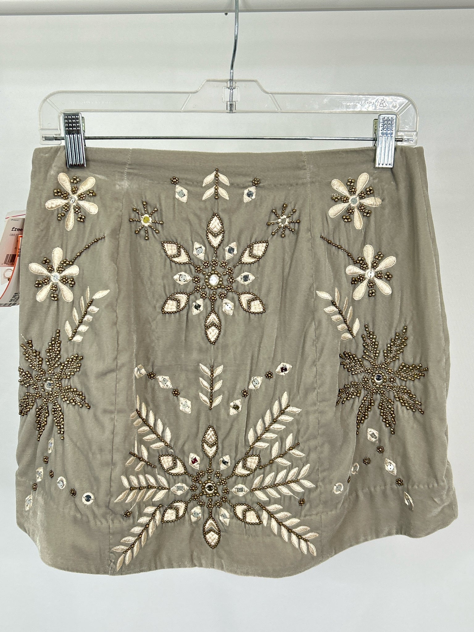 FREE PEOPLE Size 6 Silver Women Skirt