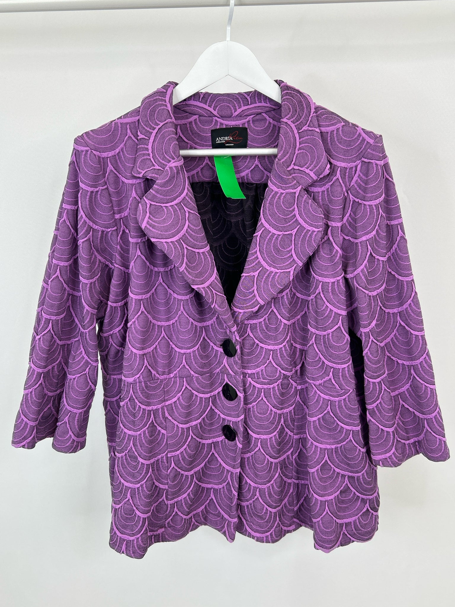 ANDRIA LIEU Size 1X Purple Women Jacket
