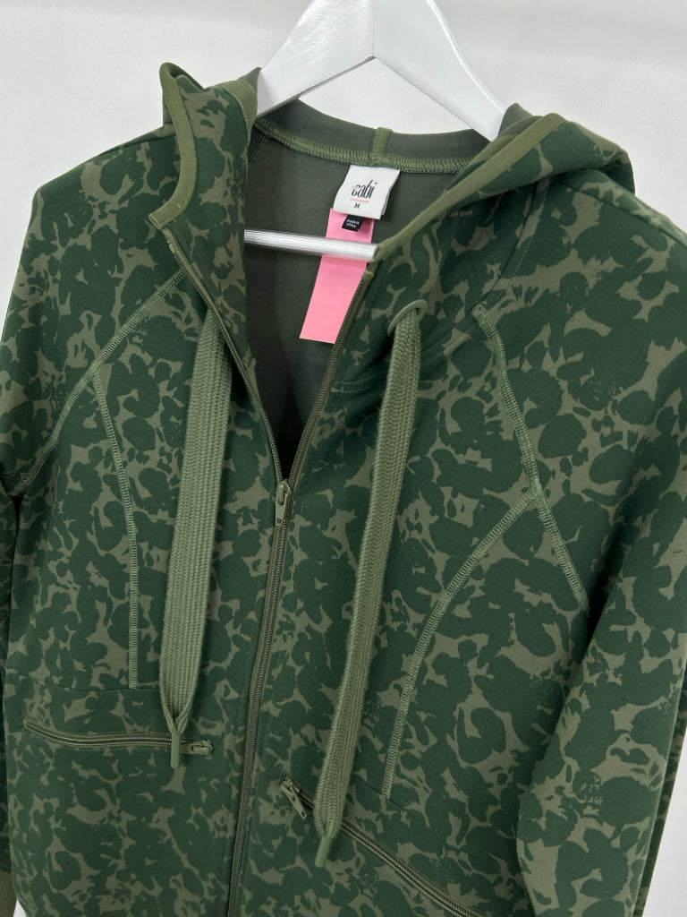 CABI Women Size M Green Print Jacket