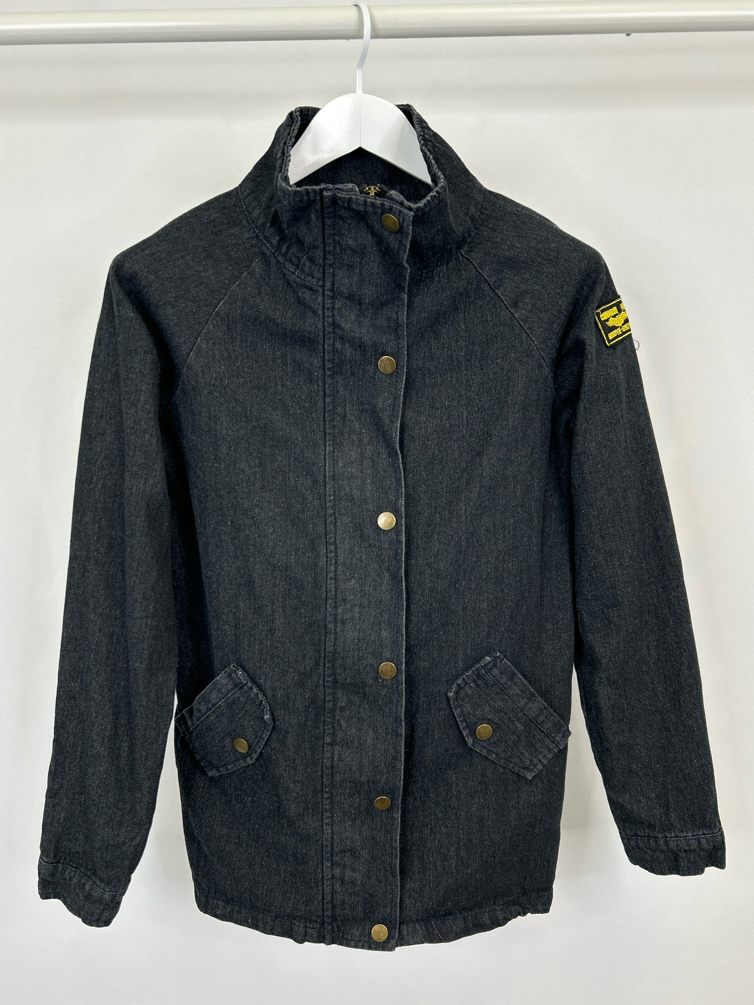 RE'FUSION Size L BLACK DENIM Women Jacket