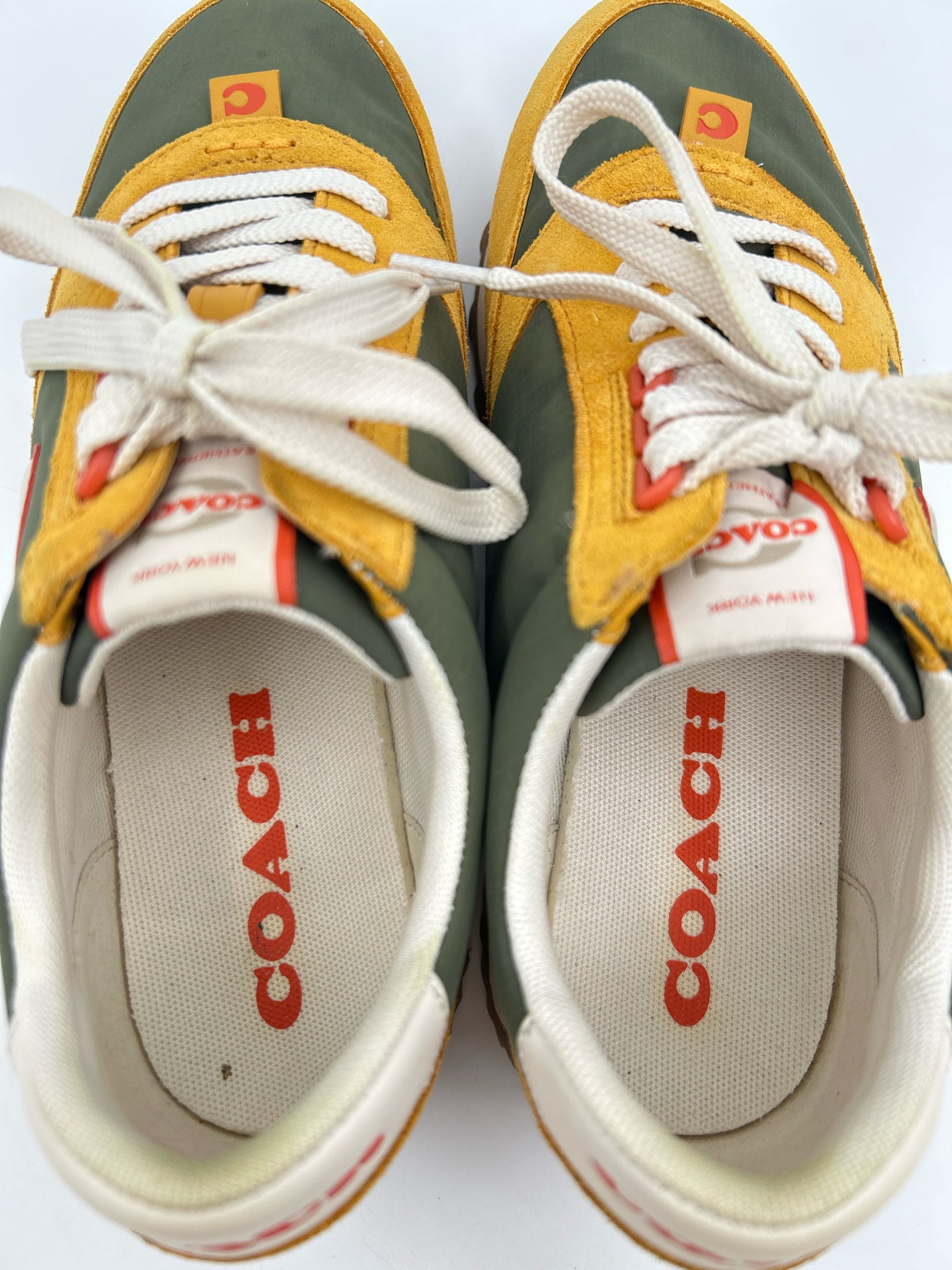 Coach Size 8B GREEN & GOLD Women Sneakers