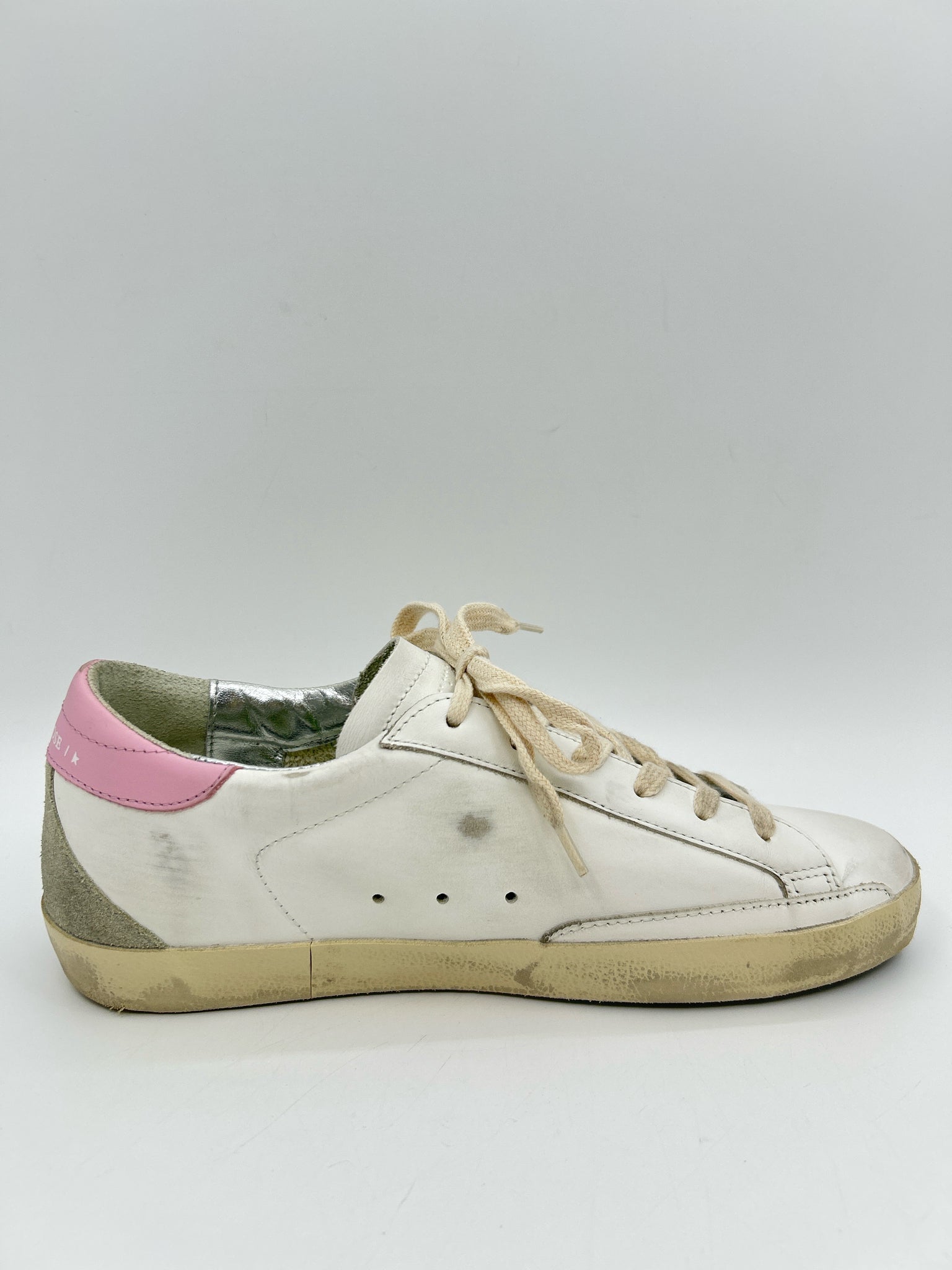 GOLDEN GOOSE Size 40/10 White and PINK Women Sneakers
