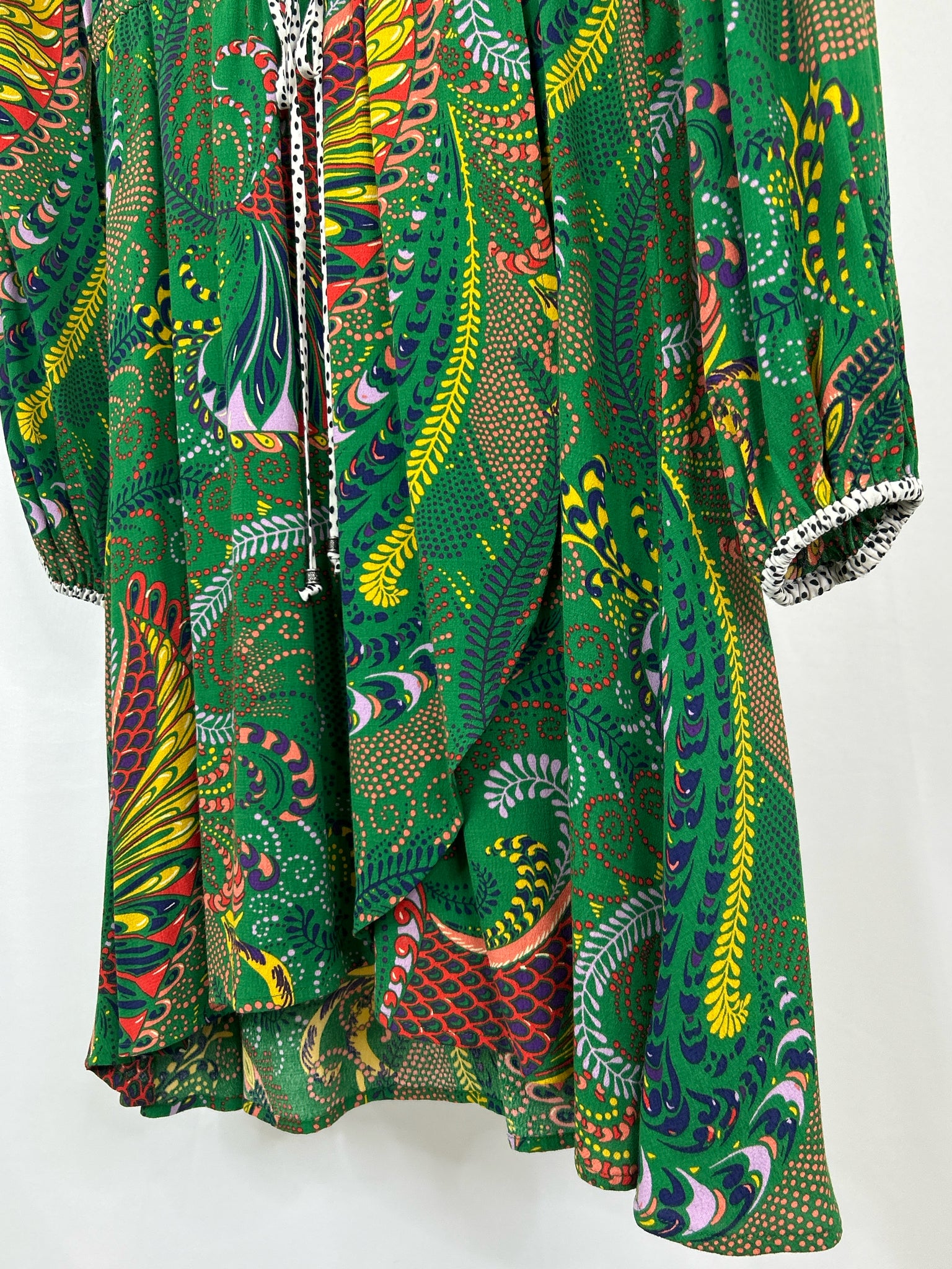 MAEVE Size 7 Green Print Women Dress