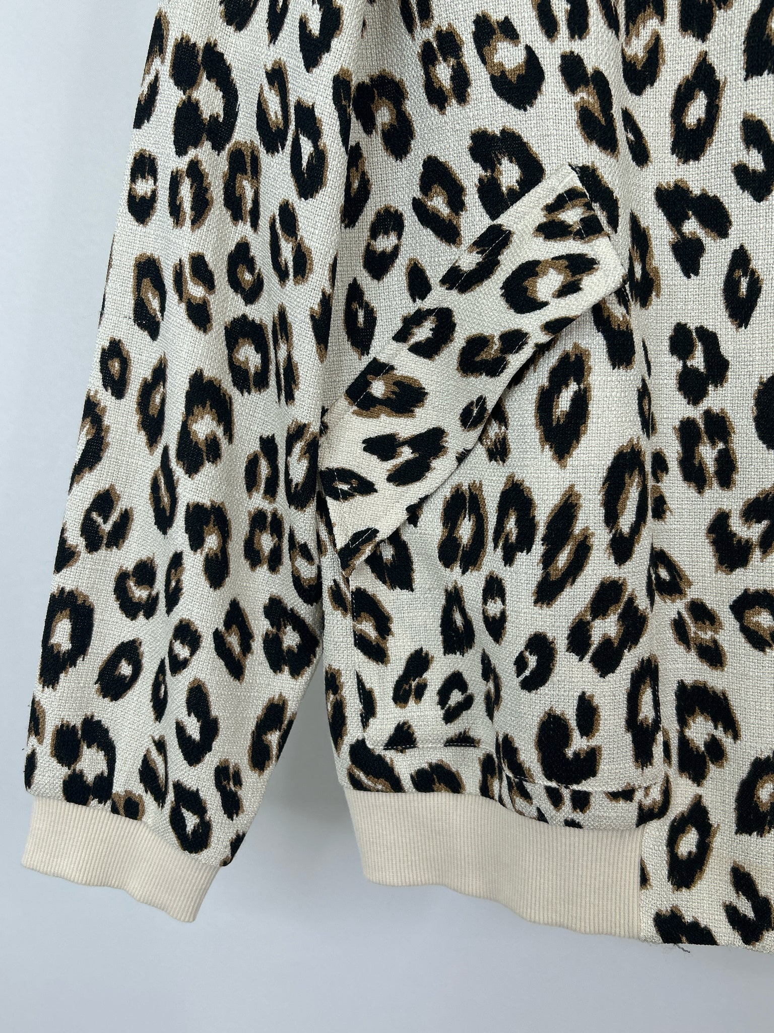 CHICO'S Size M CREAM AND BLACK Women Jacket