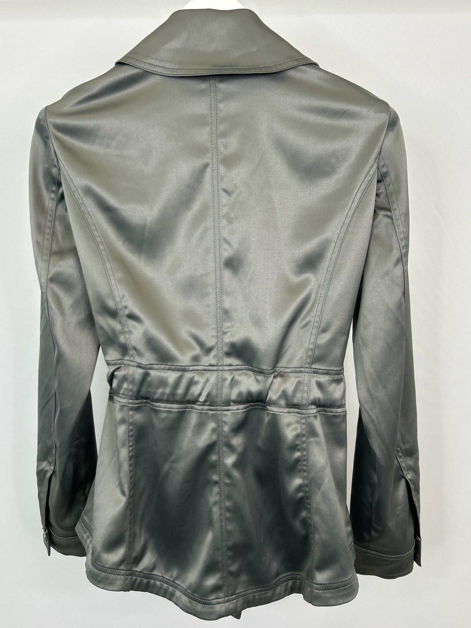 White House Black Market Size 10 Silver Women Jacket