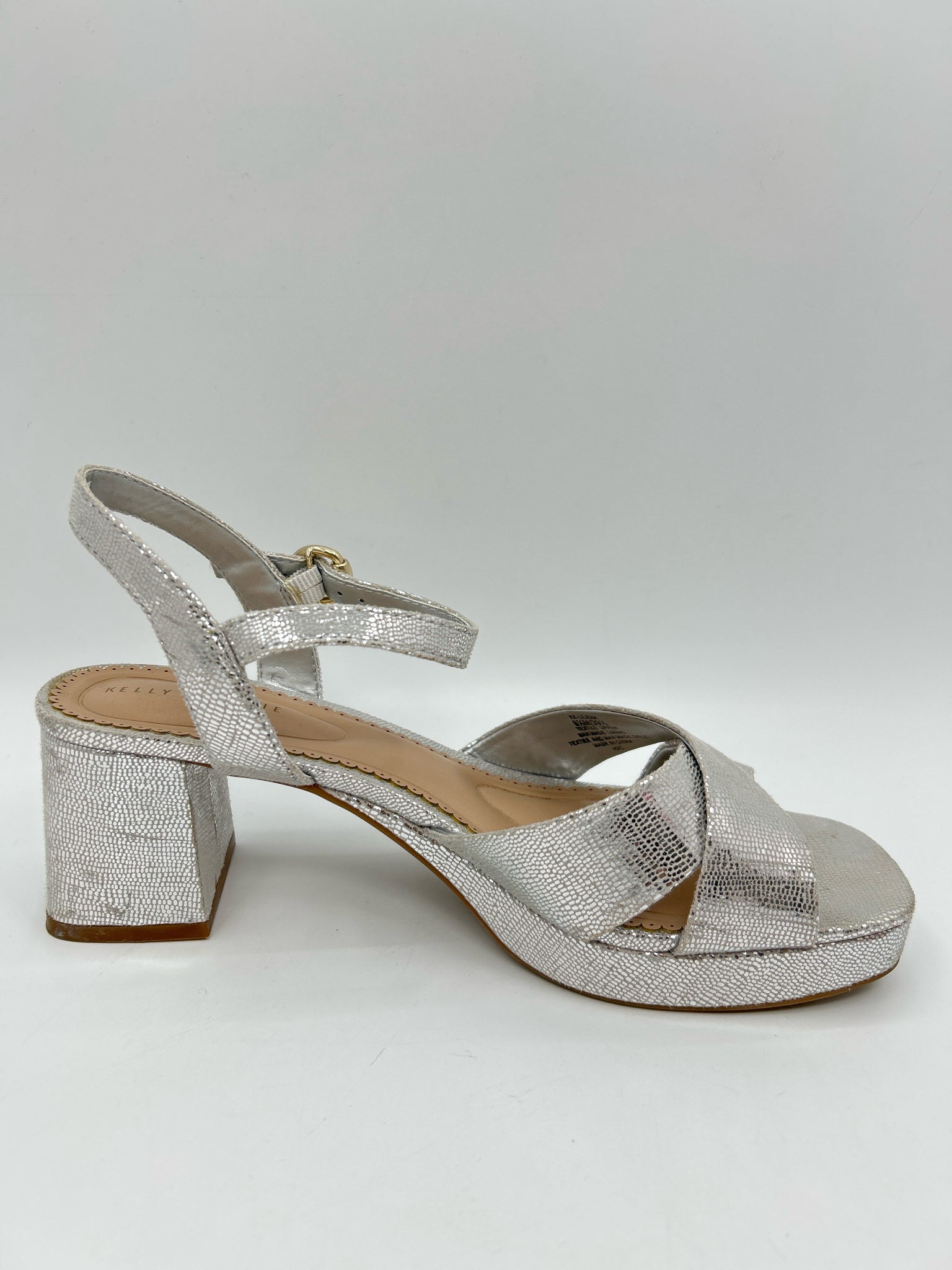 KELLY & KATIE Size 8.5M Silver Women Sandal