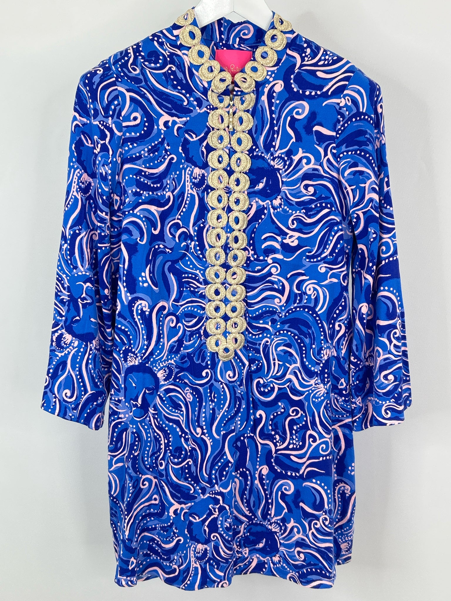 LILLY PULITZER Size 4 Blue Print Women Dress