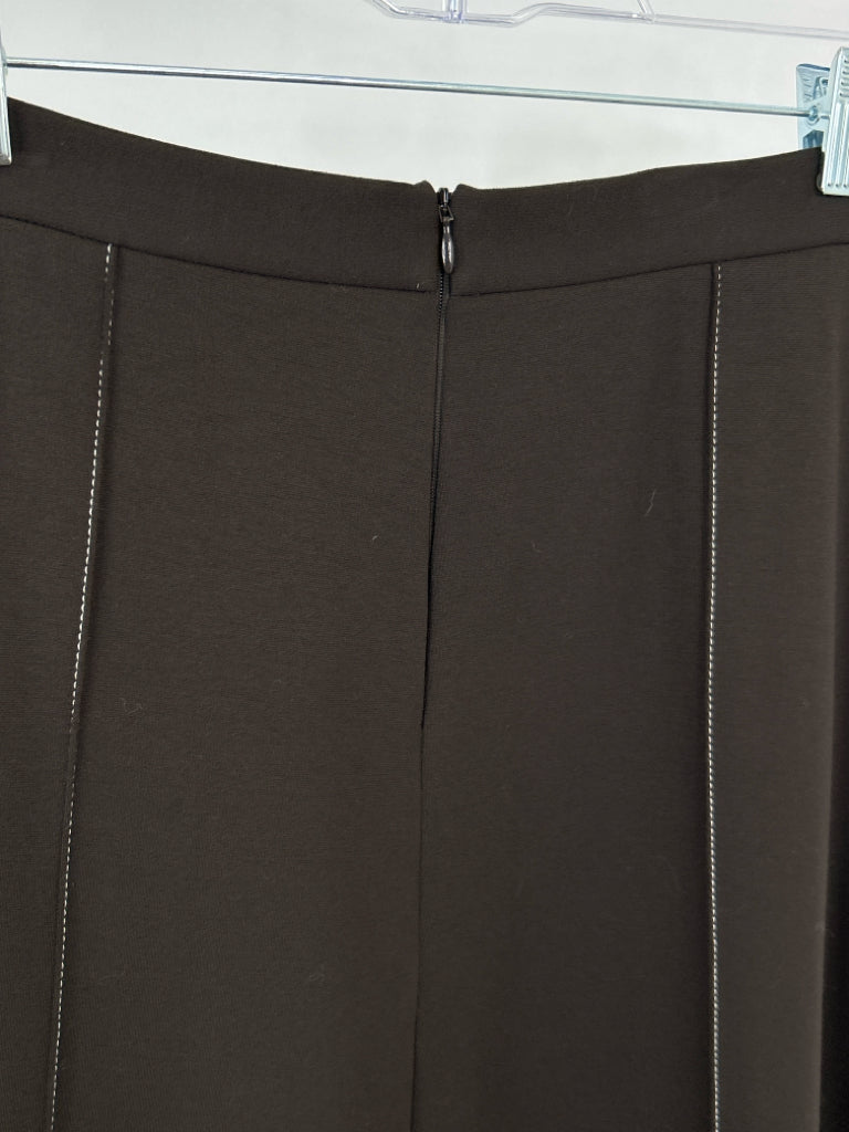 BEATRICE B. Women Size 8 DARK BROWN Skirt