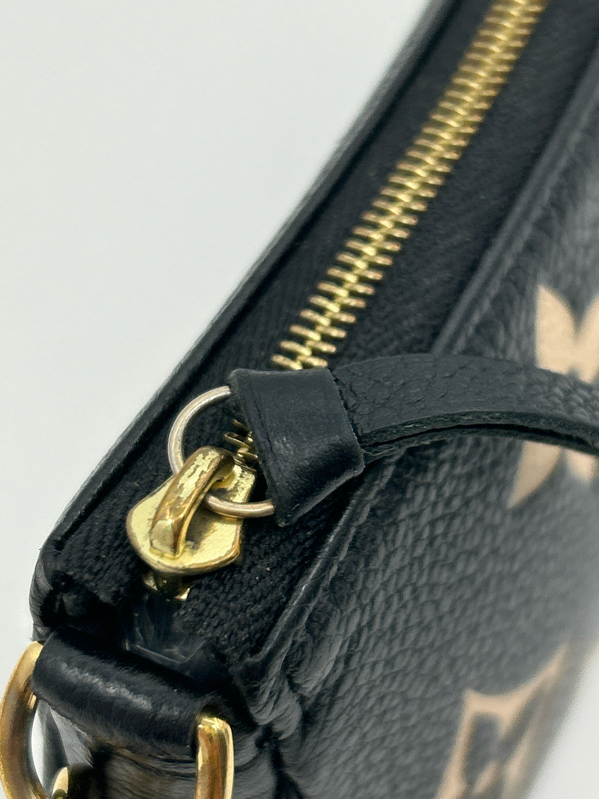 LOUIS VUITTON Black and Cream Women Mini Purse