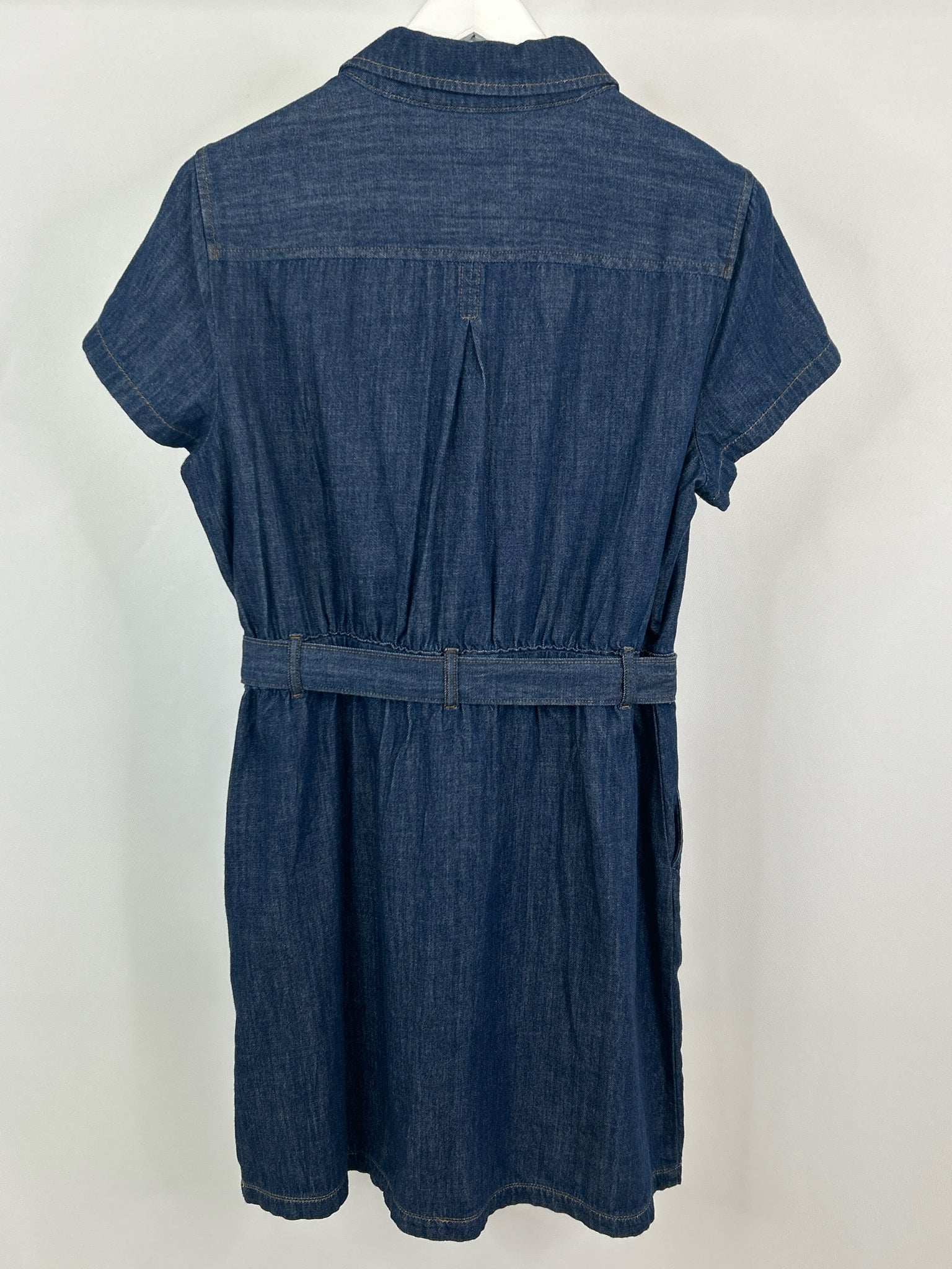 J CREW Size 14 BLUE DENIM Women Dress