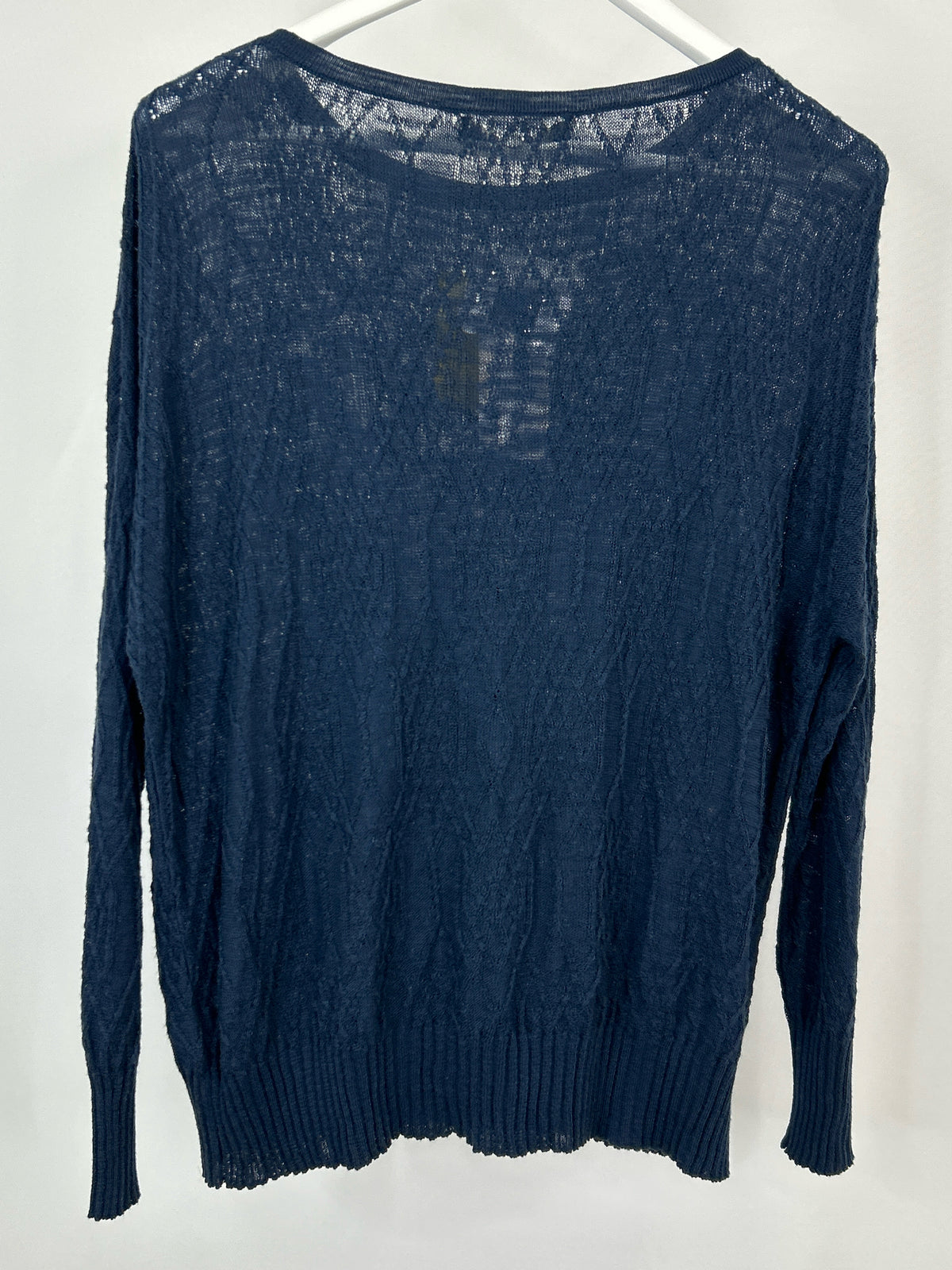 PERUVIAN CONNECTION Size XL Navy Women Sweater