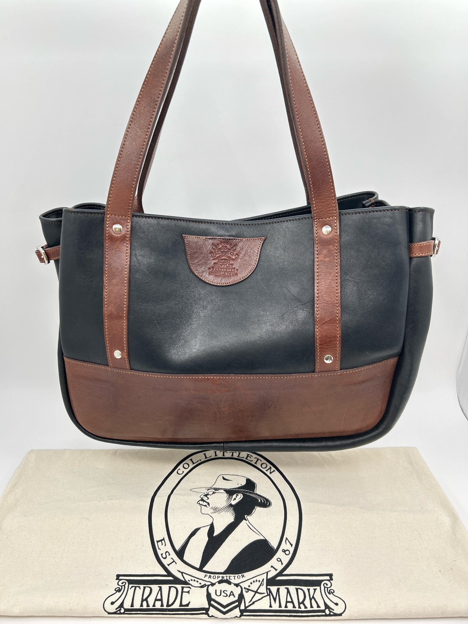 Col. Colonel Littleton black and brown Women Tote