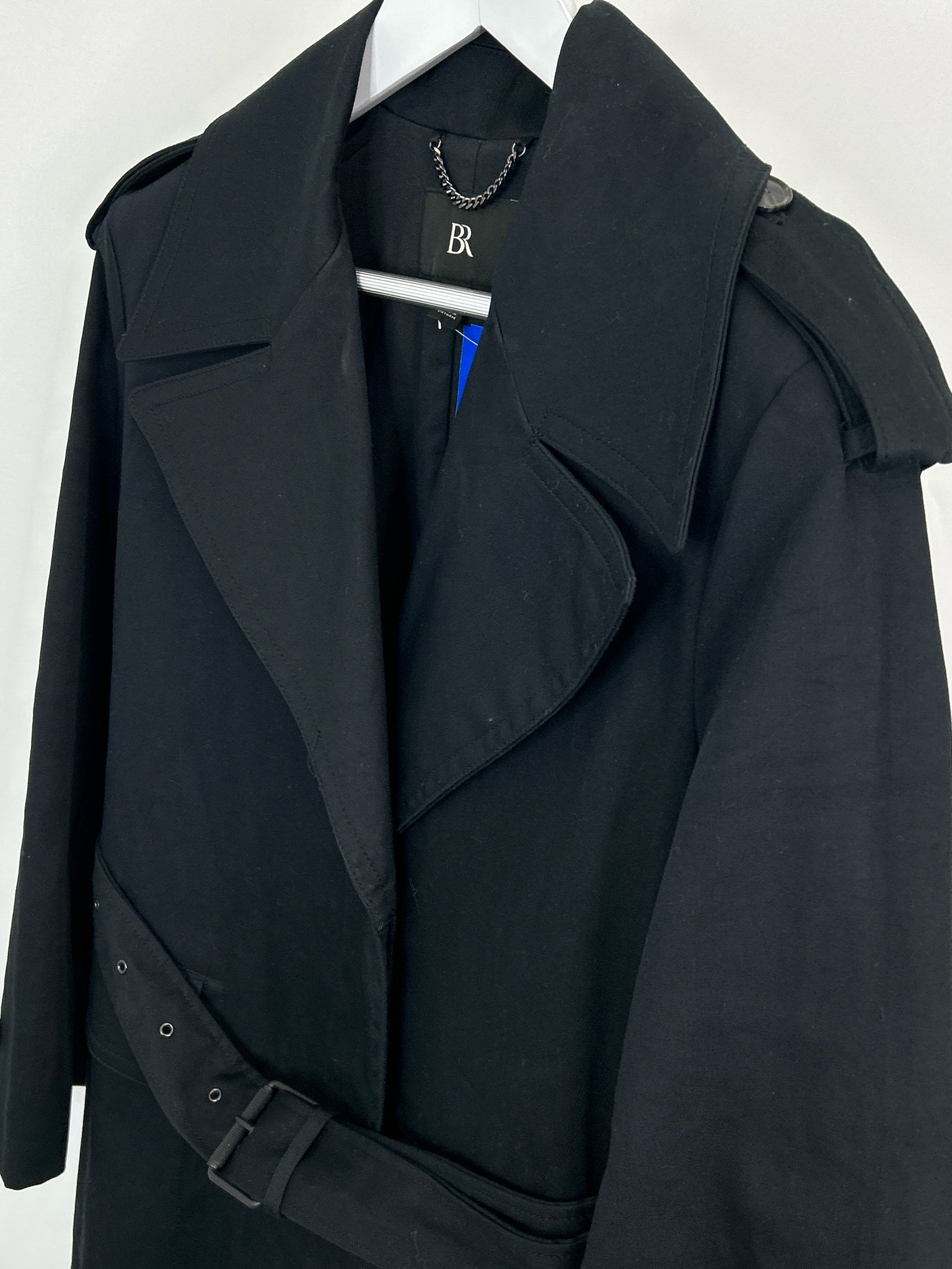 BANANA REPUBLIC Size S Black Women Trench Coat