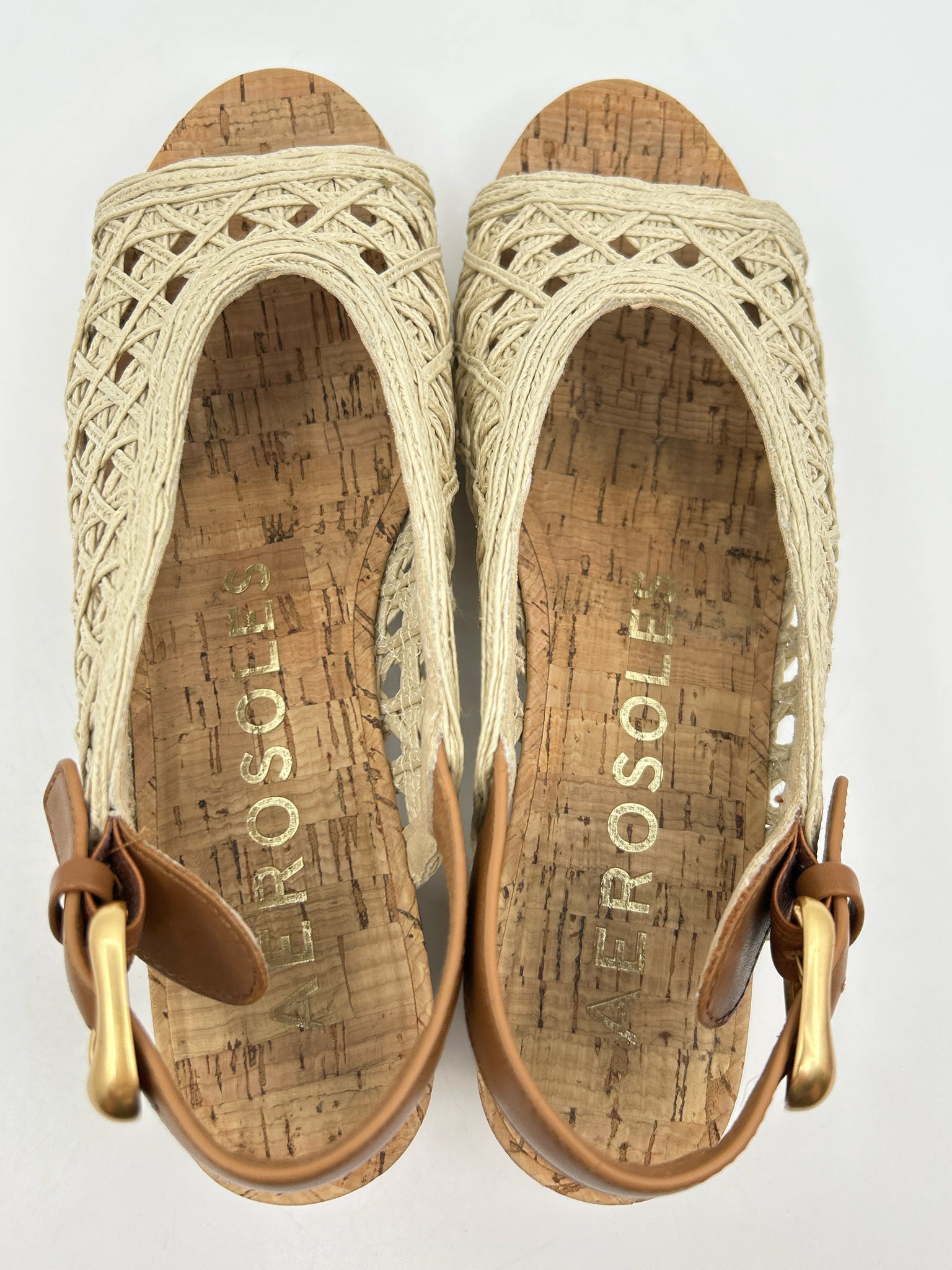AEROSOLES Size 8M Beige Women Sandal