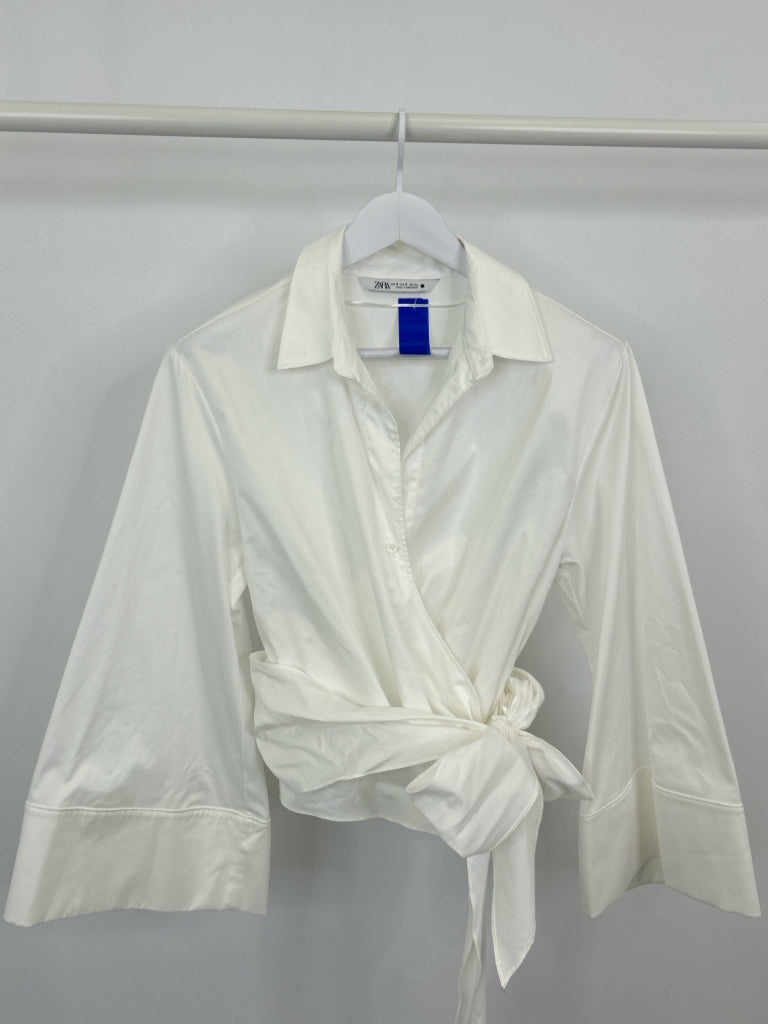 ZARA Women Size M White Blouse