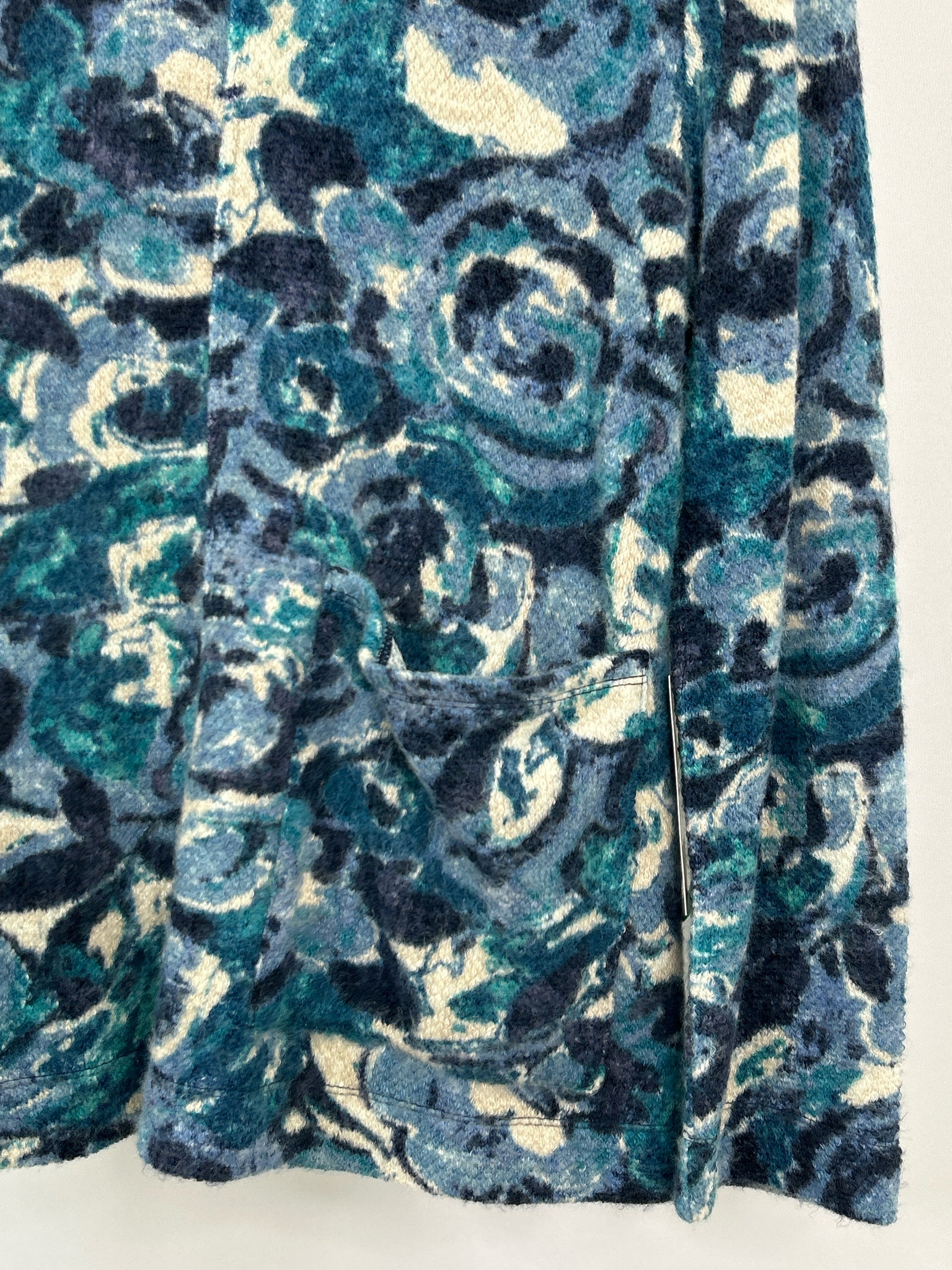 HABITAT Size S Blue Floral Women Sweater NWT