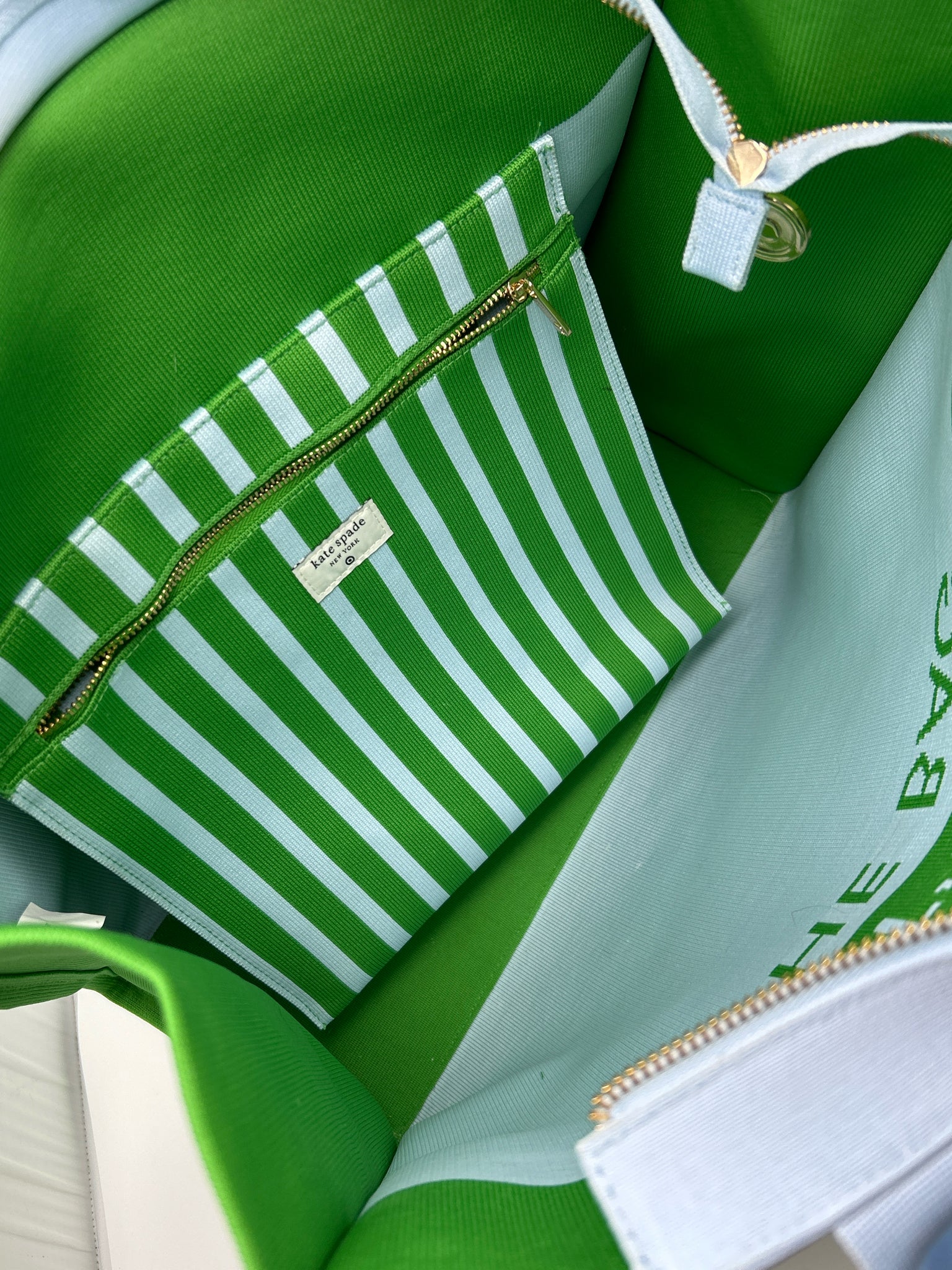 KATE SPADE Green Print Women Tote