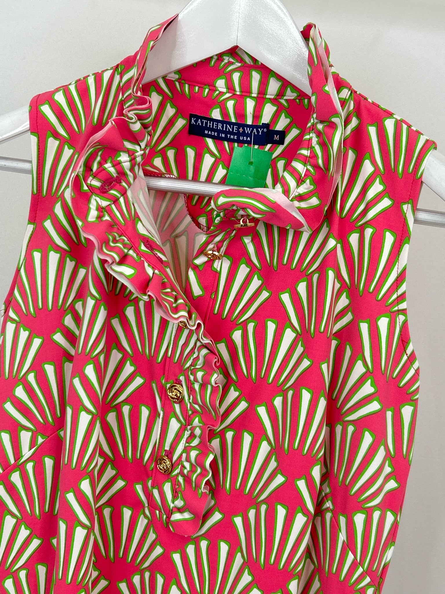 KATHERINE WAY Size M Pink and green Women Dress