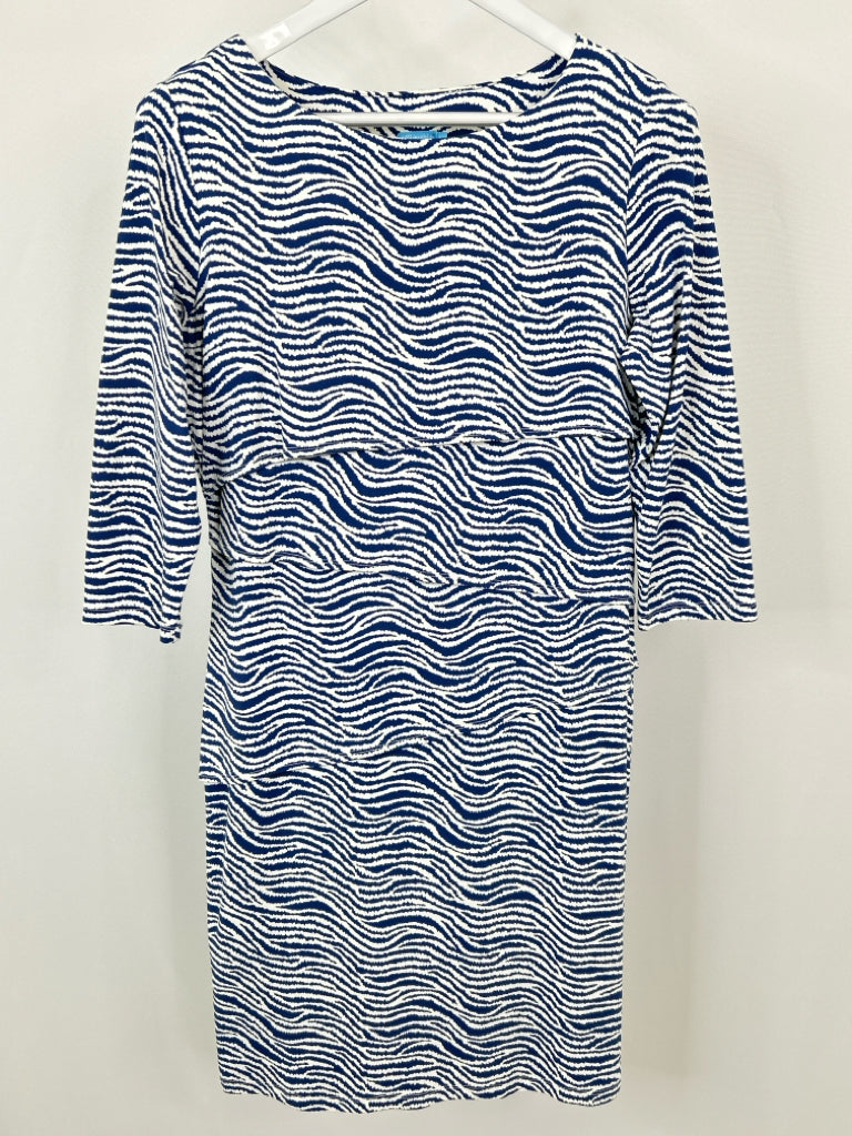 J MCLAUGHLIN Size L blue and white Dress