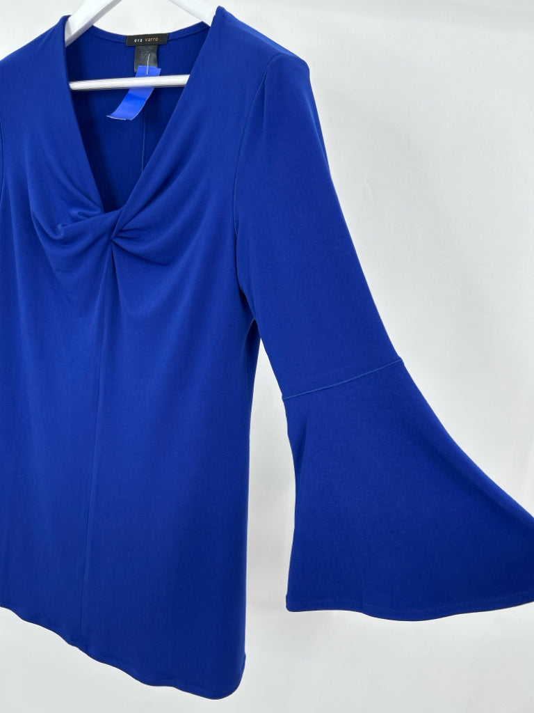 EVA VARRO Size L Royal Blue Women's Top