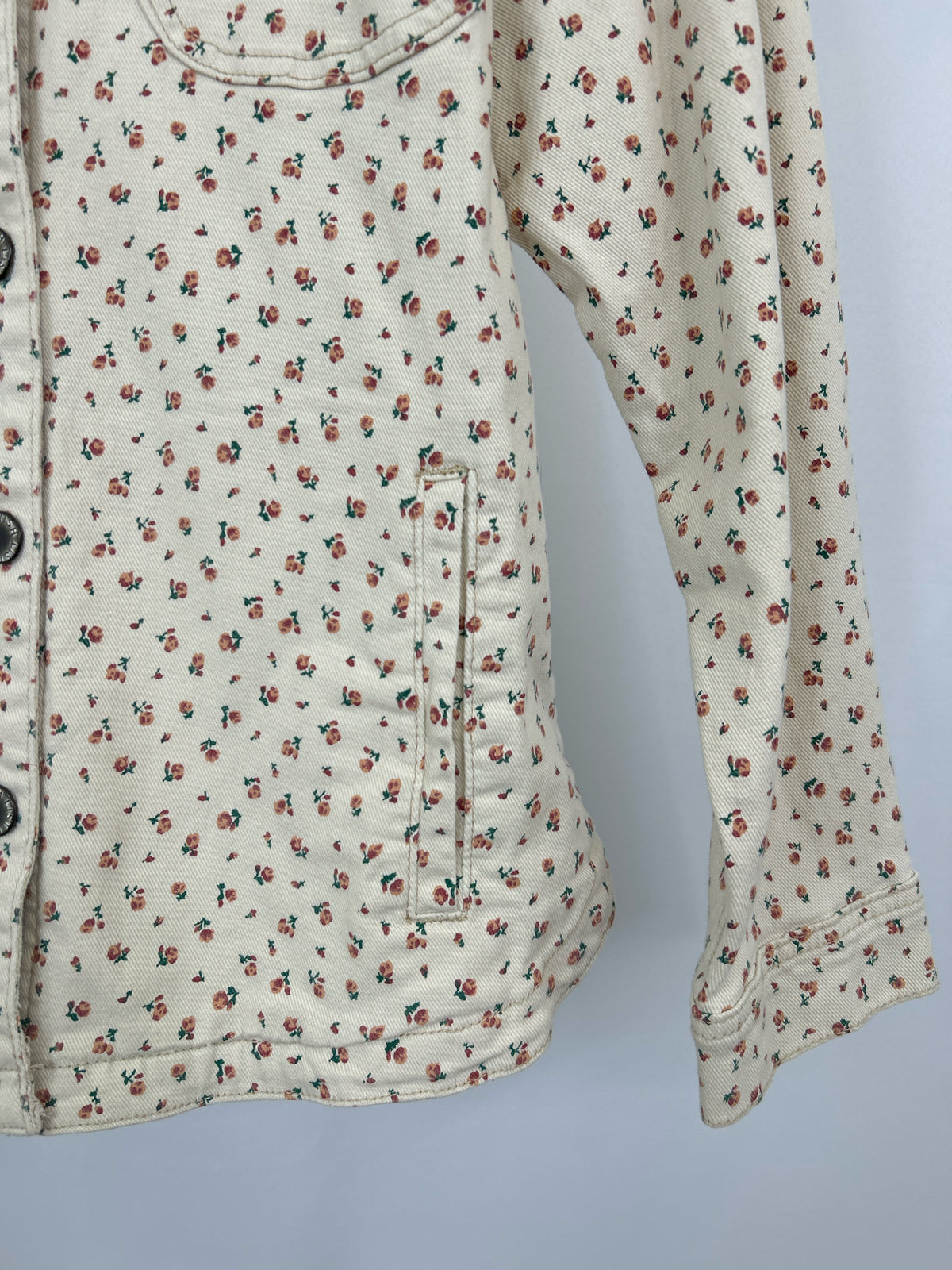 WISHLIST Size S Cream floral print Women Jacket