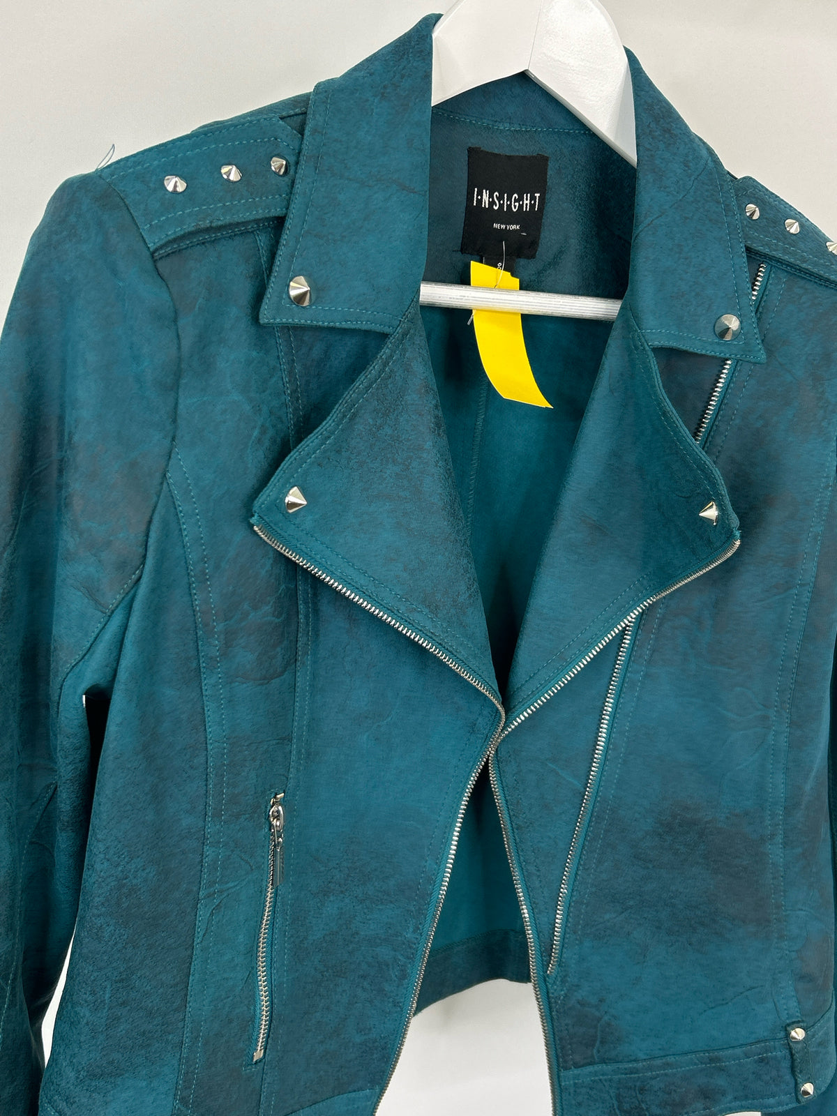 INSIGHT Size 8 TEAL AND BLACK Women Jacket