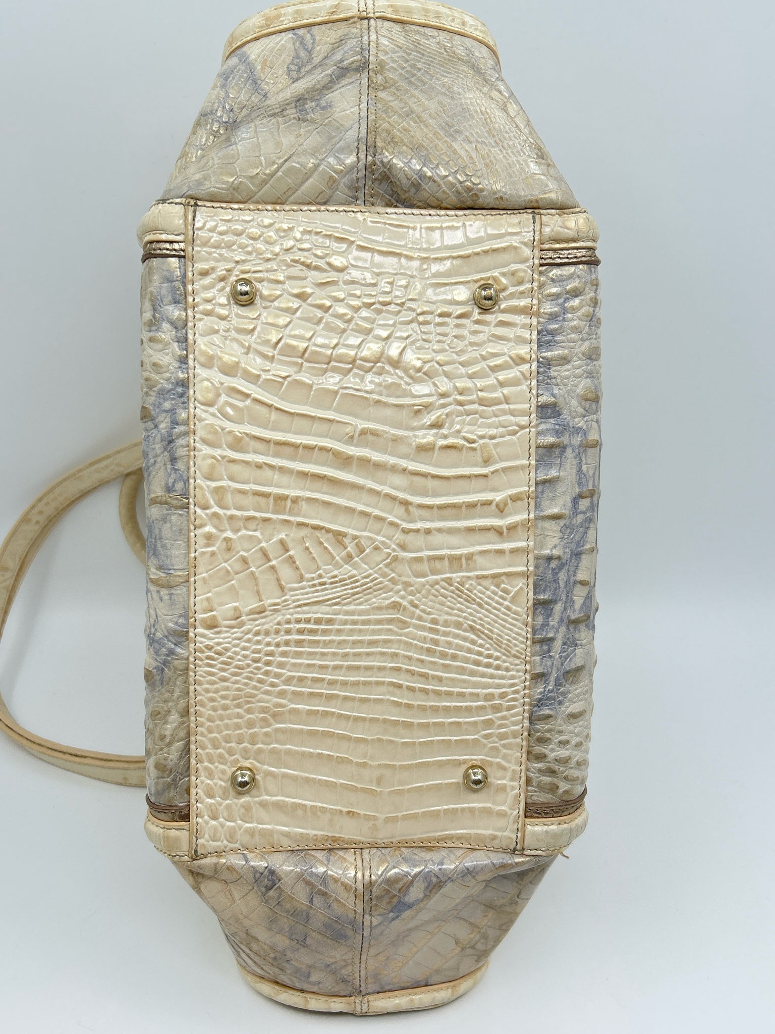 BRAHMIN Cream and Blue Women Purse