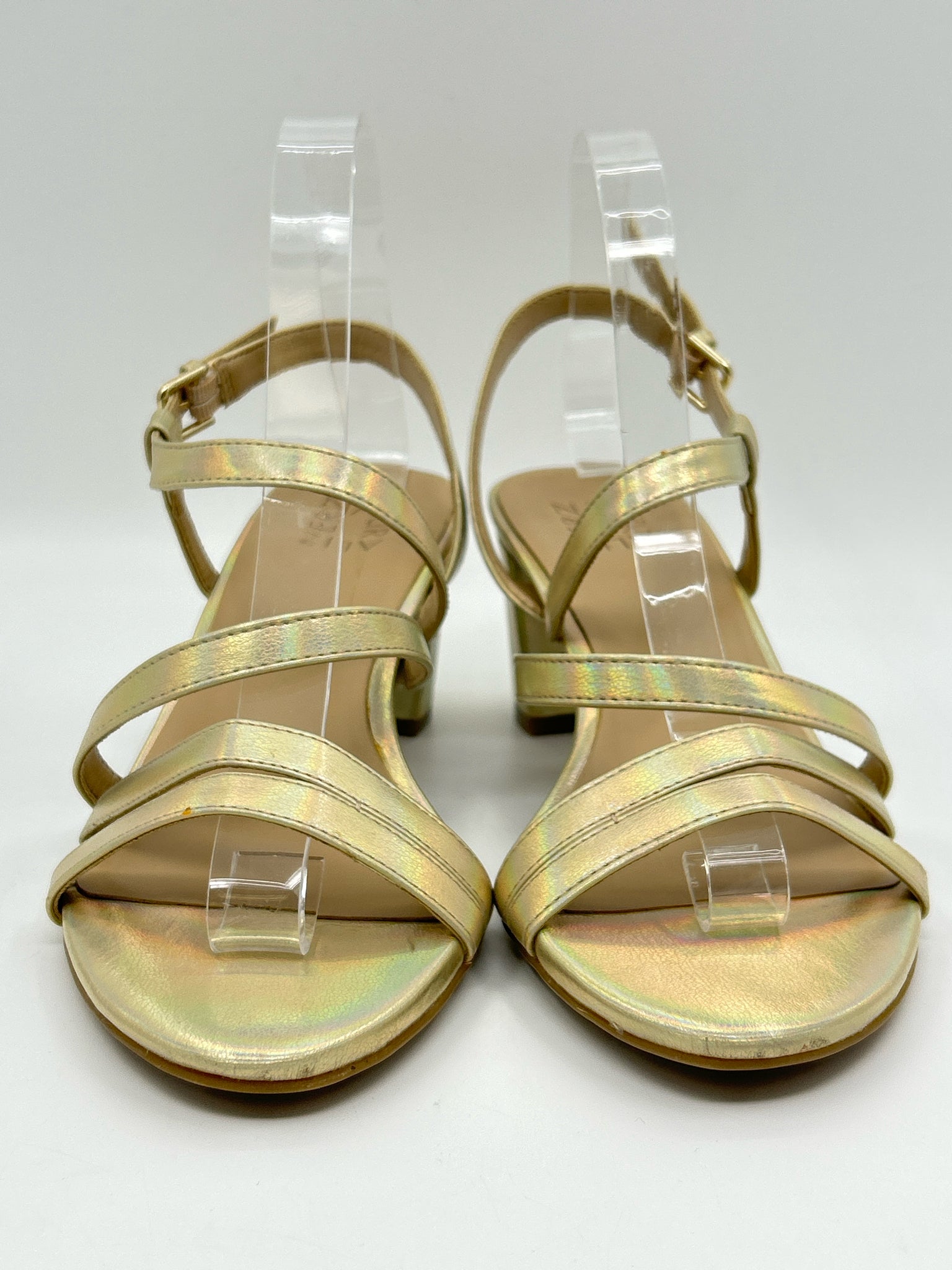 NATURALIZER Size 8.5W Gold Women Sandal