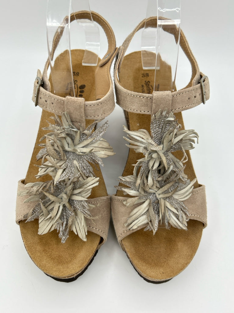 SPRING STEP Size 38 Beige Women's Sandal